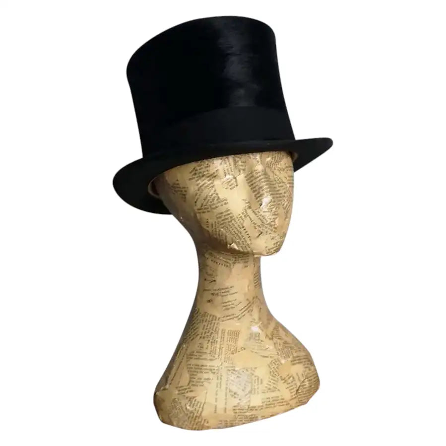 Antique silk velvet top hat boxed Edwardian TCTvintage