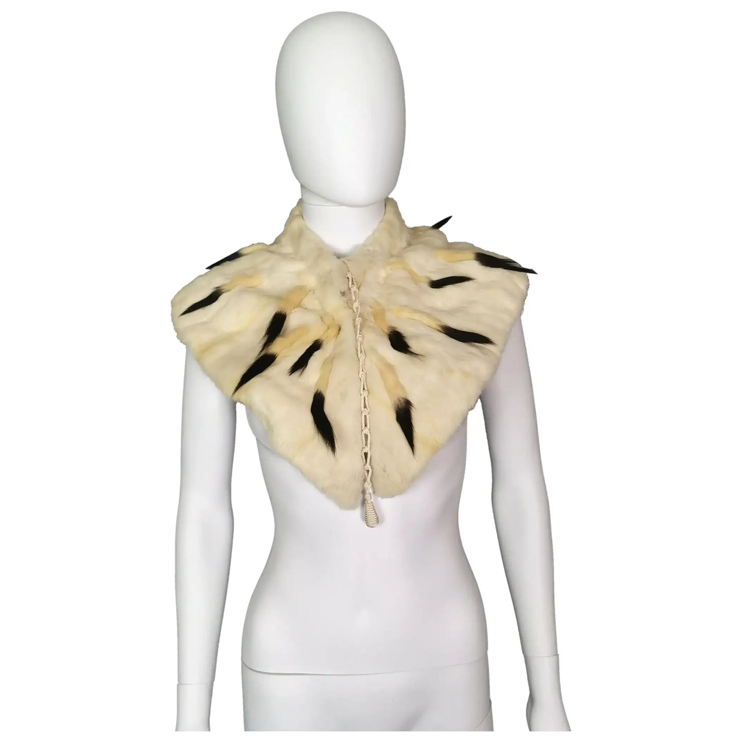 Antique Victorian ermine fur capelet, cape