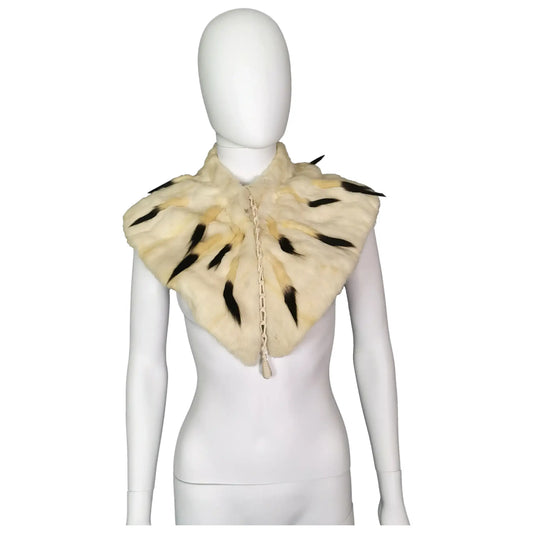 Antique Victorian ermine fur capelet, cape