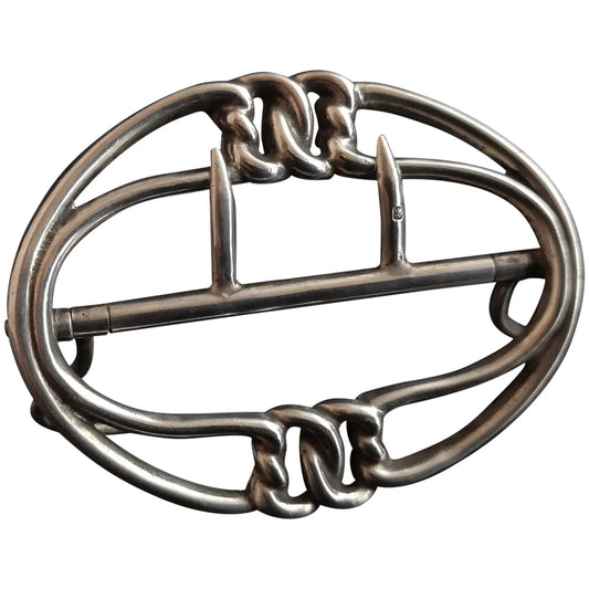 Antique Victorian silver buckle, belt buckle