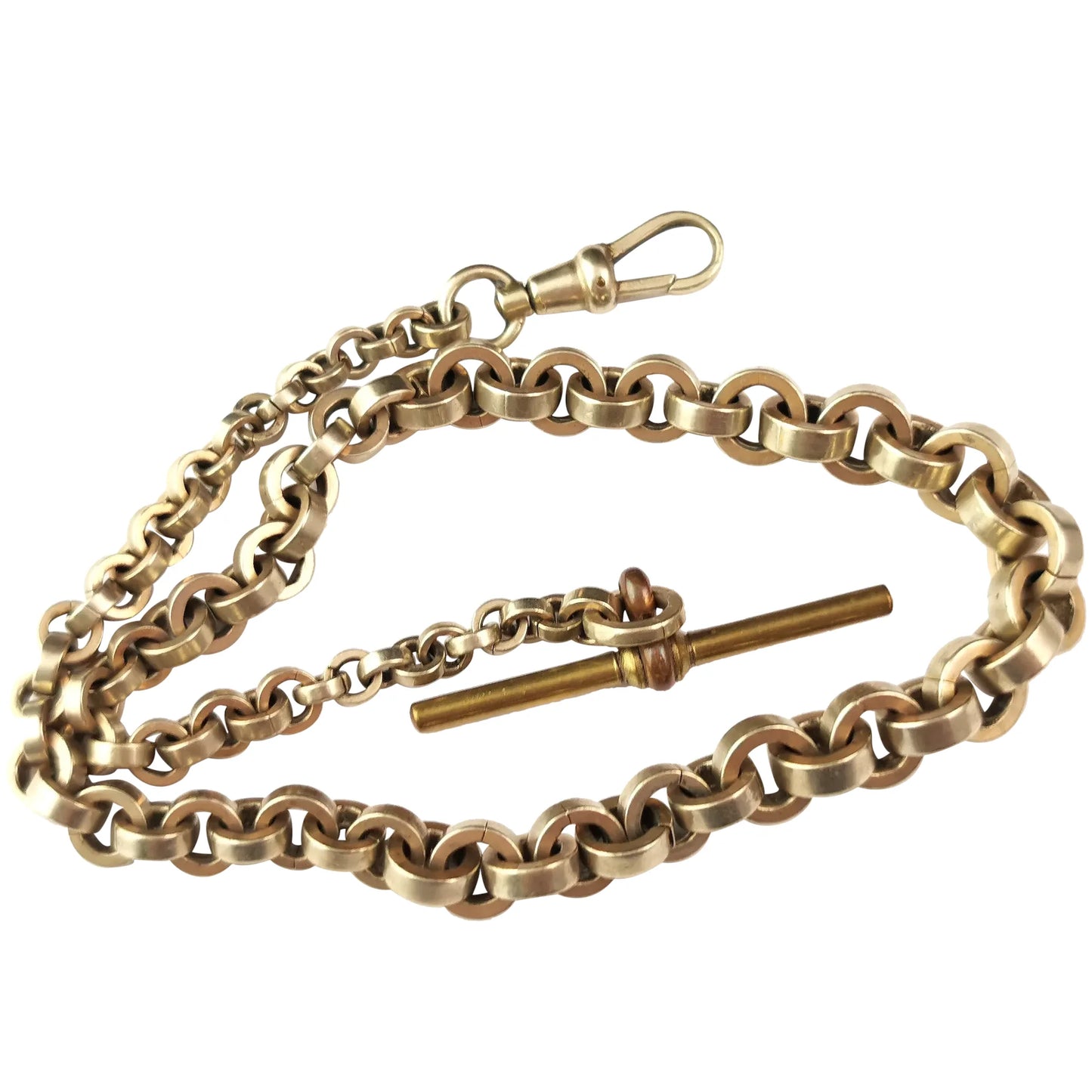 Antique Victorian gilt Albert chain, chunky rolo link