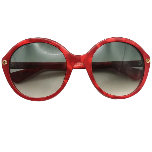 Gucci Oversized Sunglasses, Red marble frame, Gold Bee