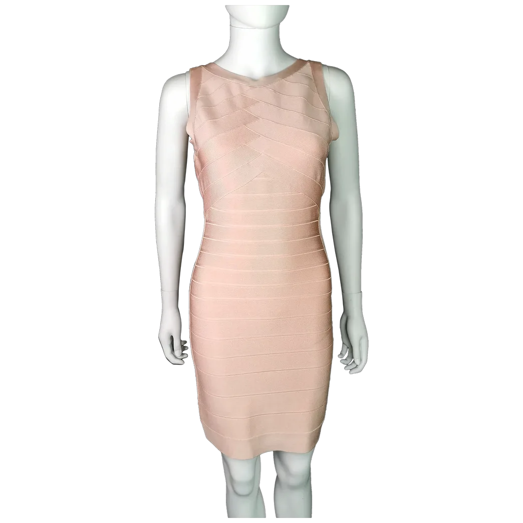 Herve Leger bandage dress, Dusky pink, Ice rose