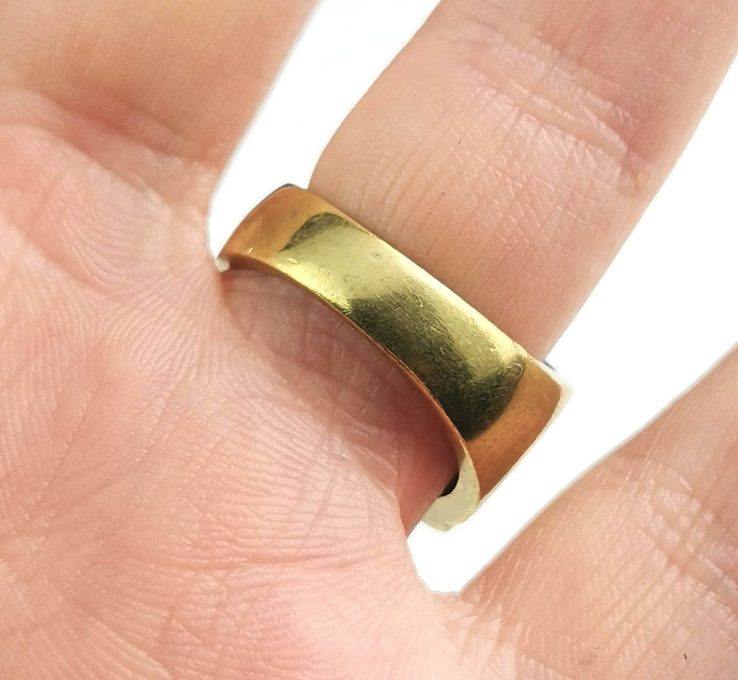 Vintage 18ct gold plated signet ring, heavy and chunky