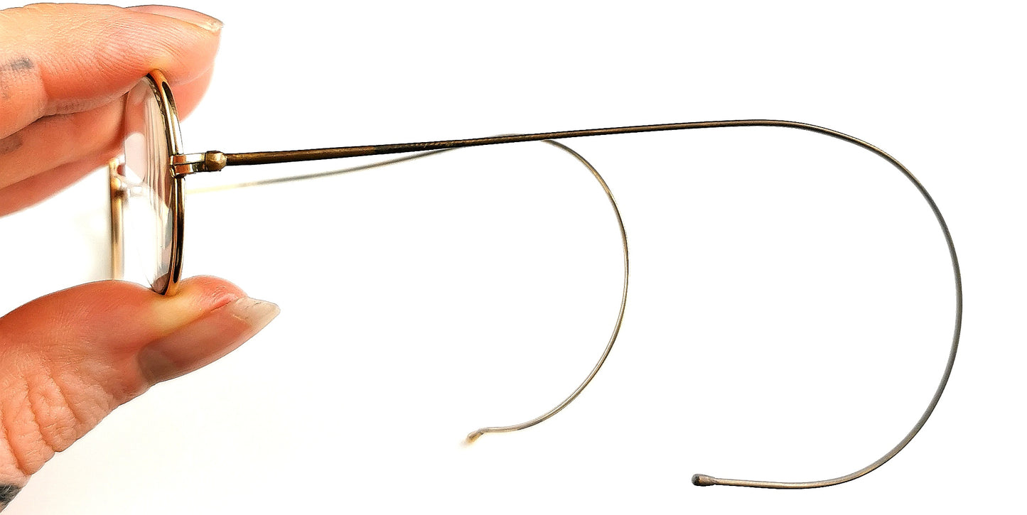 Vintage Art Deco 14ct gold framed spectacles, glasses