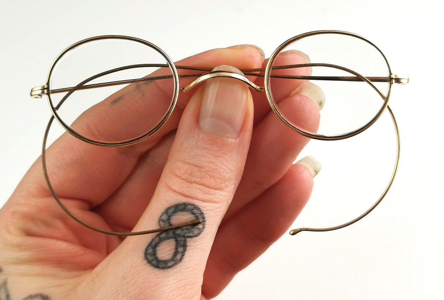 Vintage Art Deco 14ct gold framed spectacles, glasses