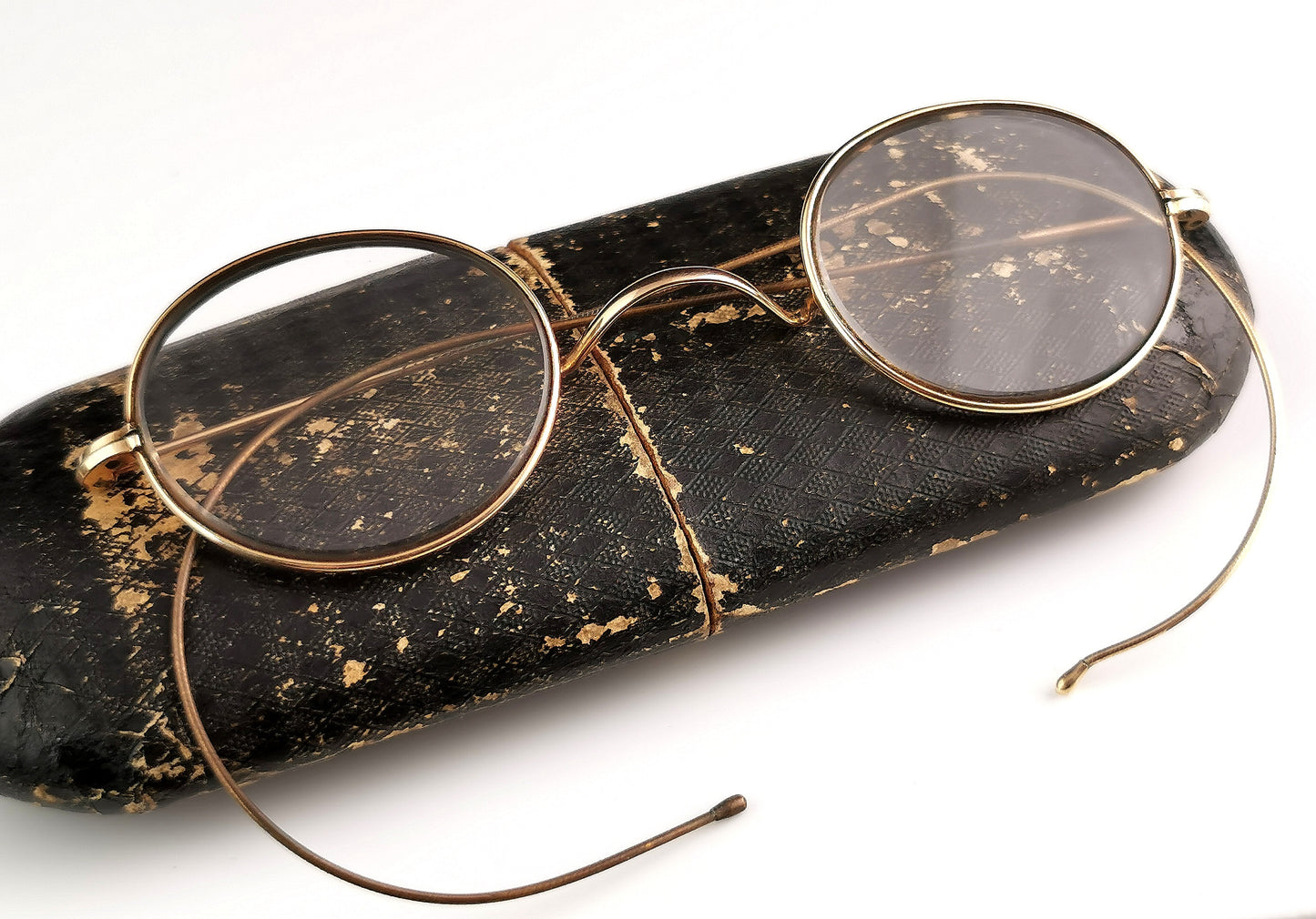 Vintage Art Deco 14ct gold framed spectacles, glasses