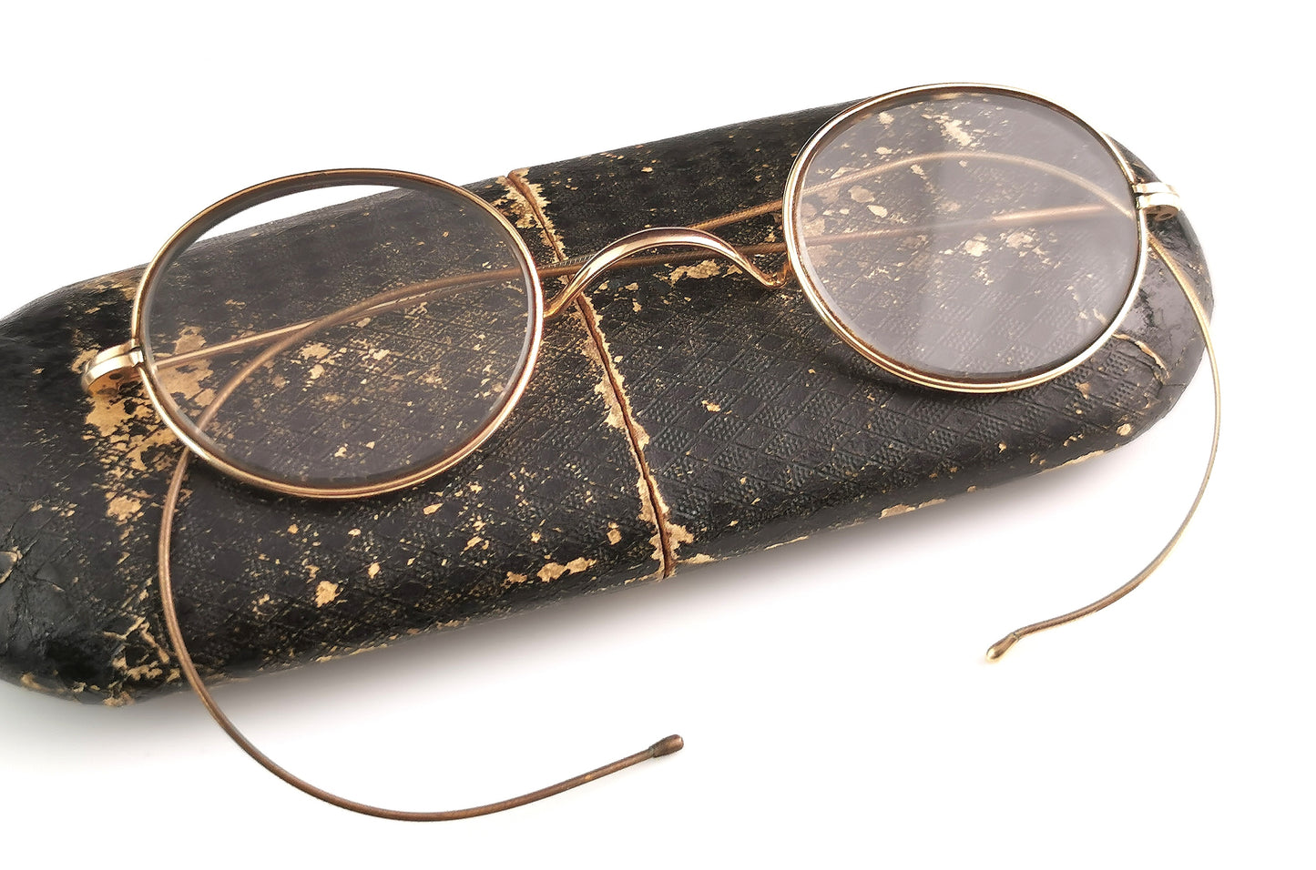 Vintage Art Deco 14ct gold framed spectacles, glasses