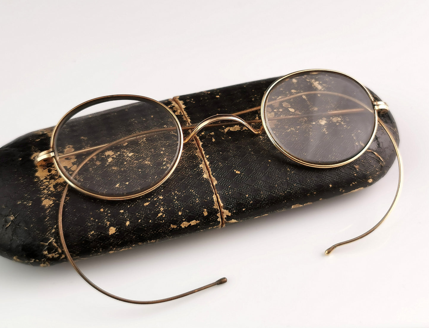Vintage Art Deco 14ct gold framed spectacles, glasses