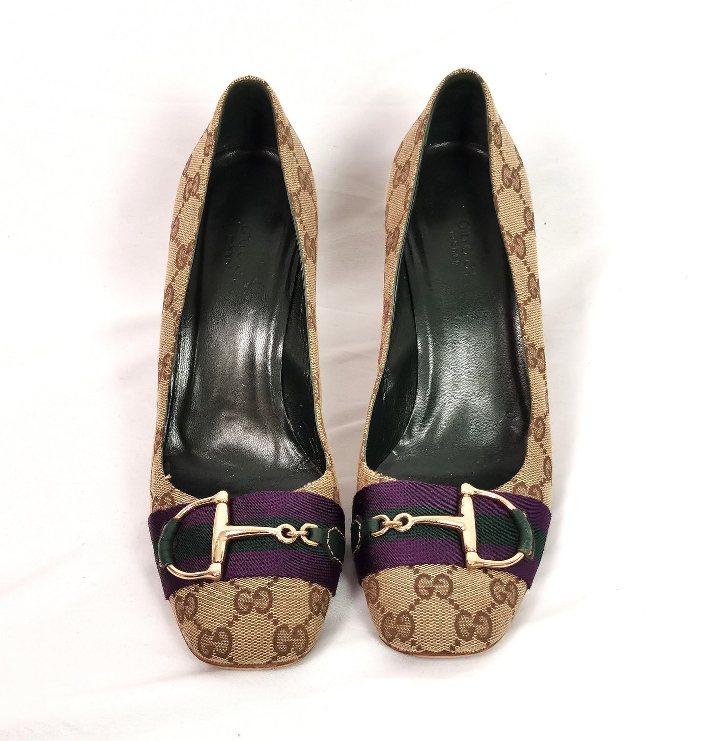 Vintage Gucci monogram horsebit shoes, Heeled pumps