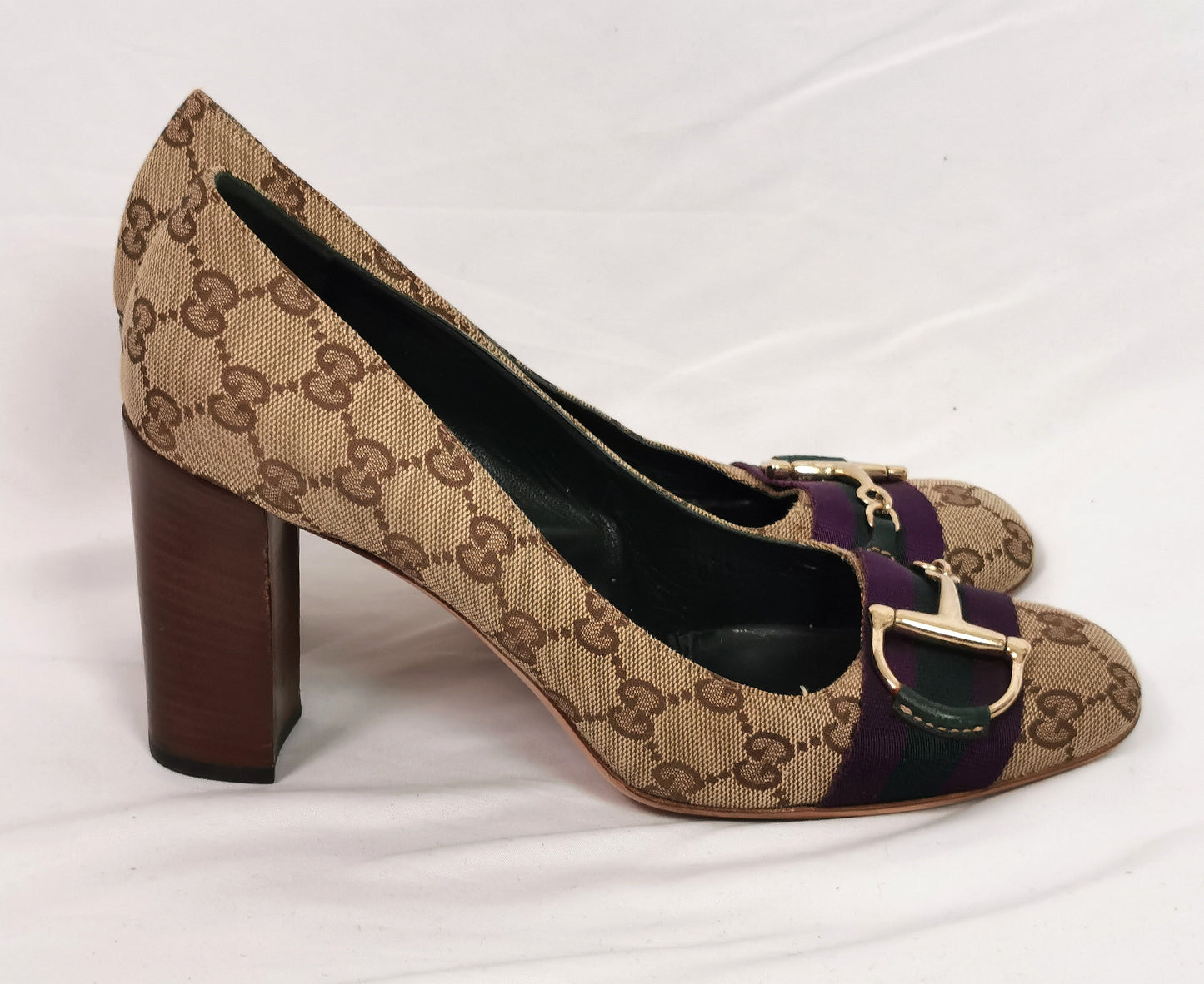 Vintage Gucci monogram horsebit shoes, Heeled pumps