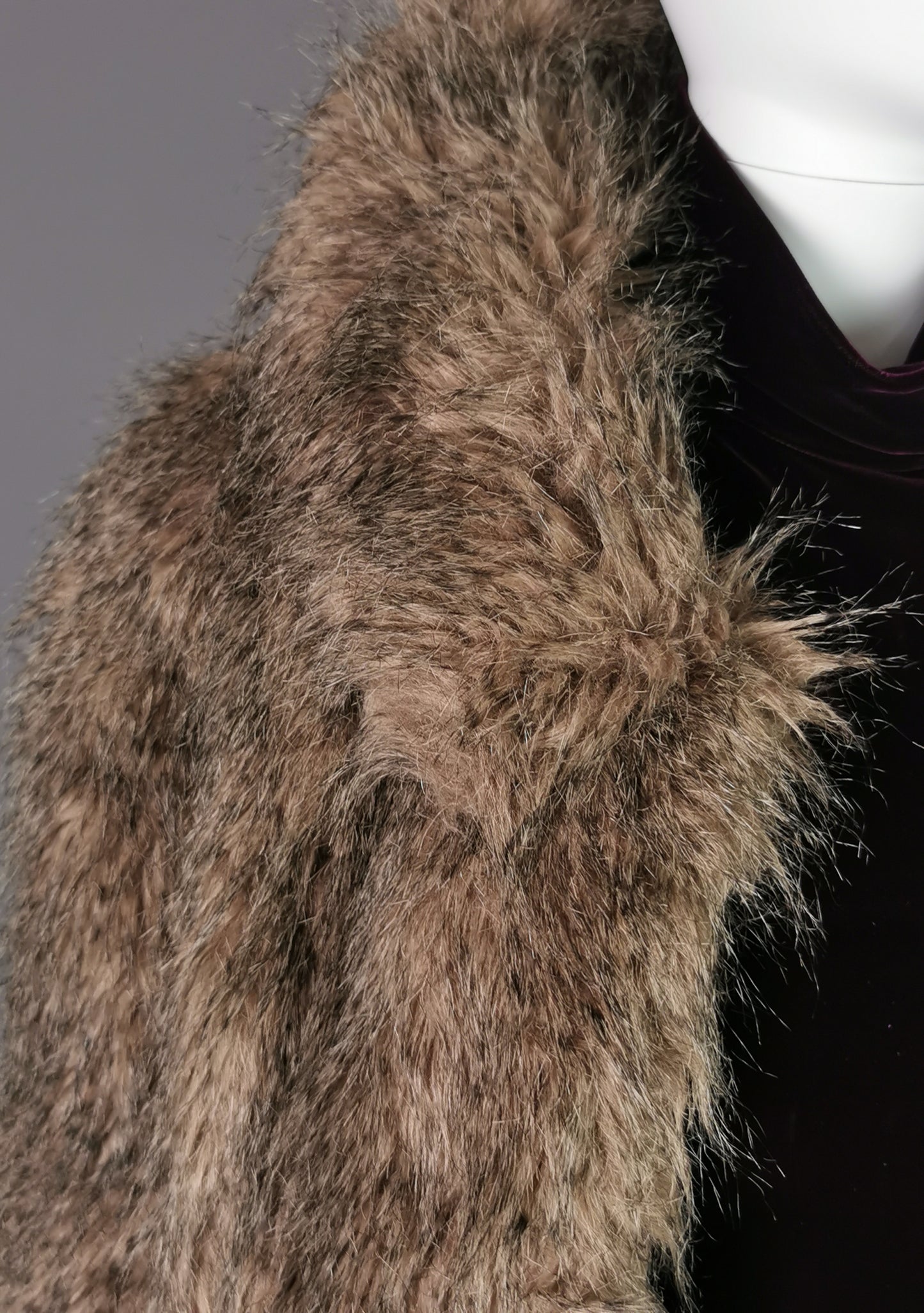 Vintage Faux fur Jacket, coat, Red or Dead