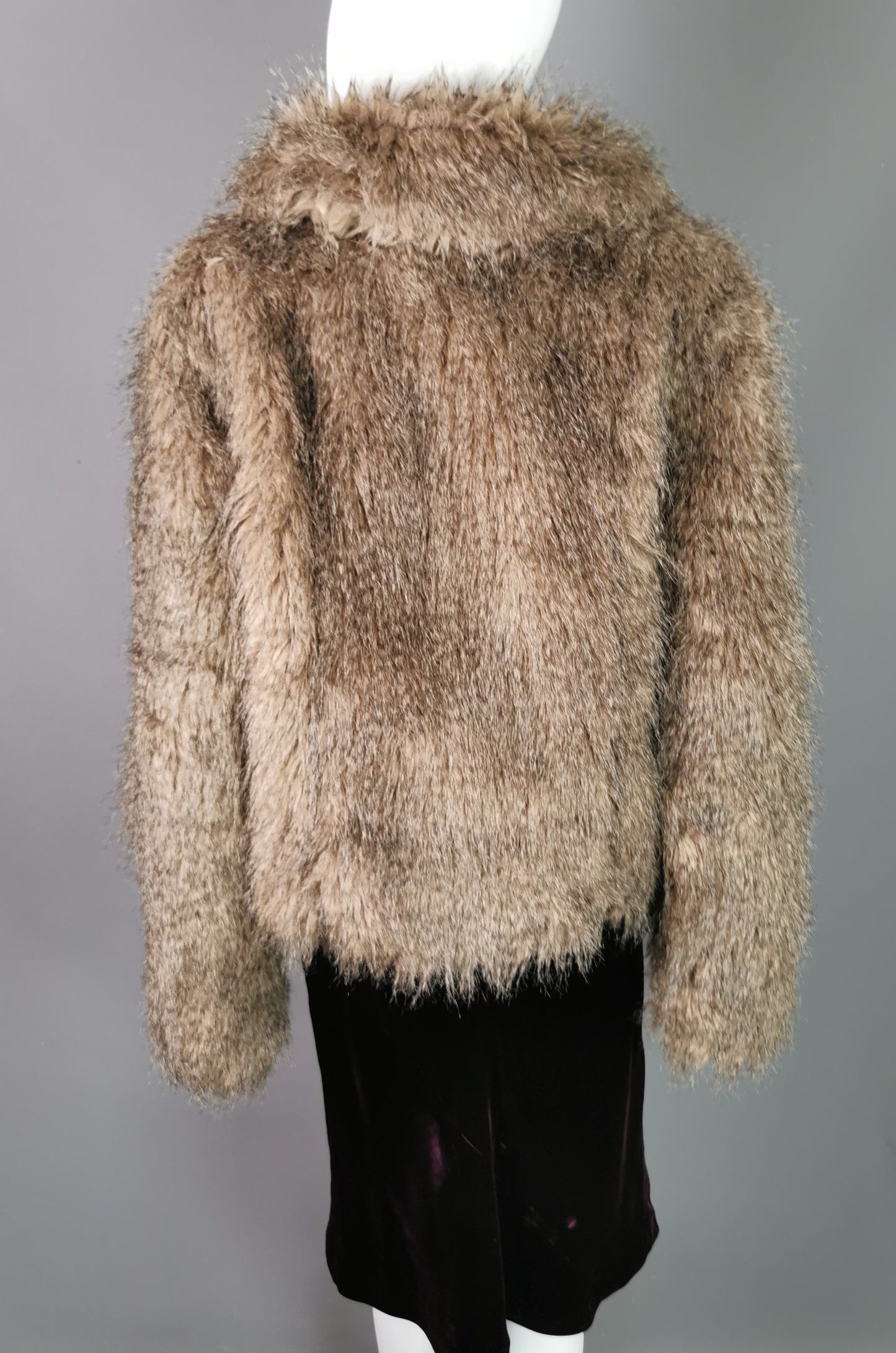 Vintage Faux fur Jacket, coat, Red or Dead