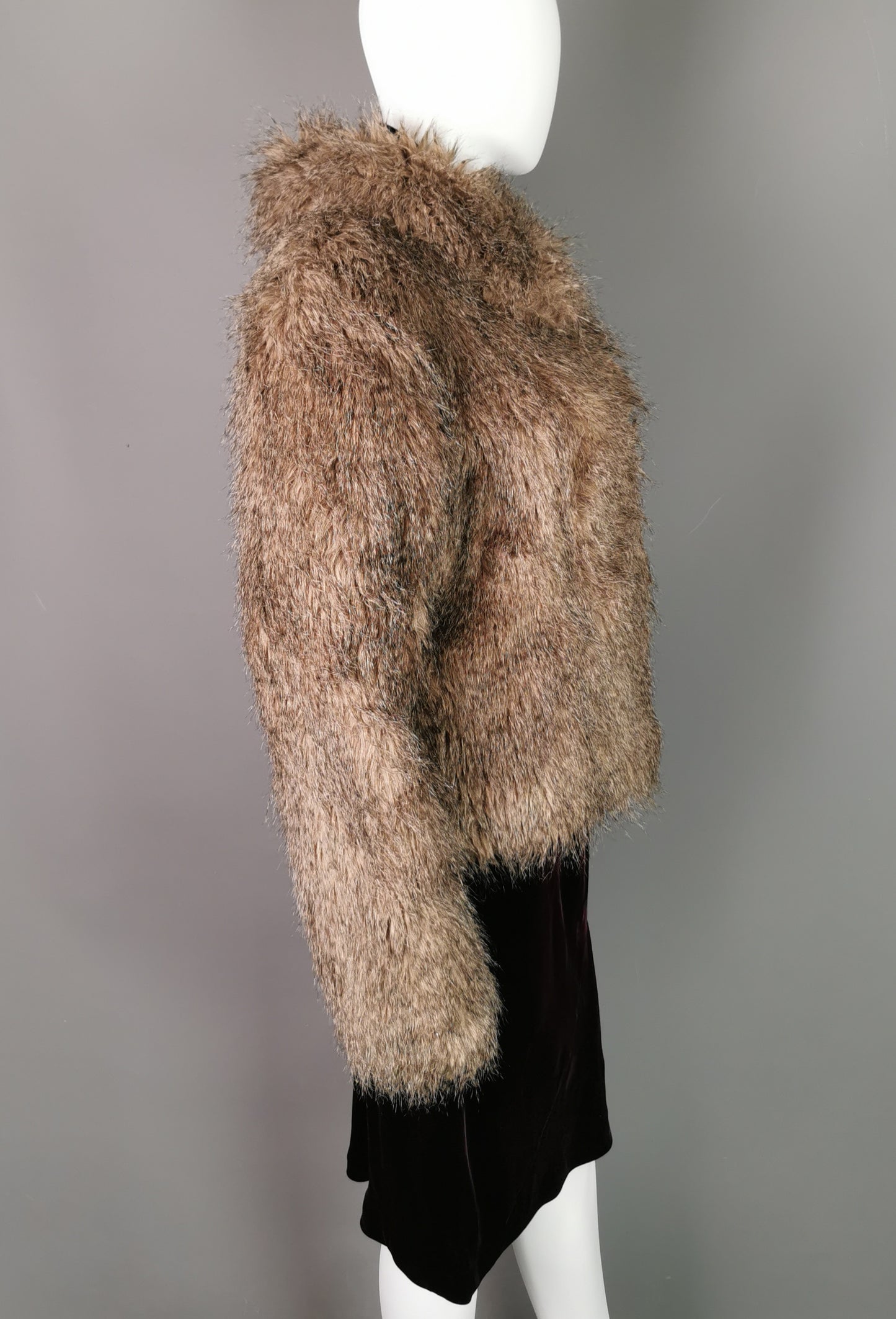 Vintage Faux fur Jacket, coat, Red or Dead