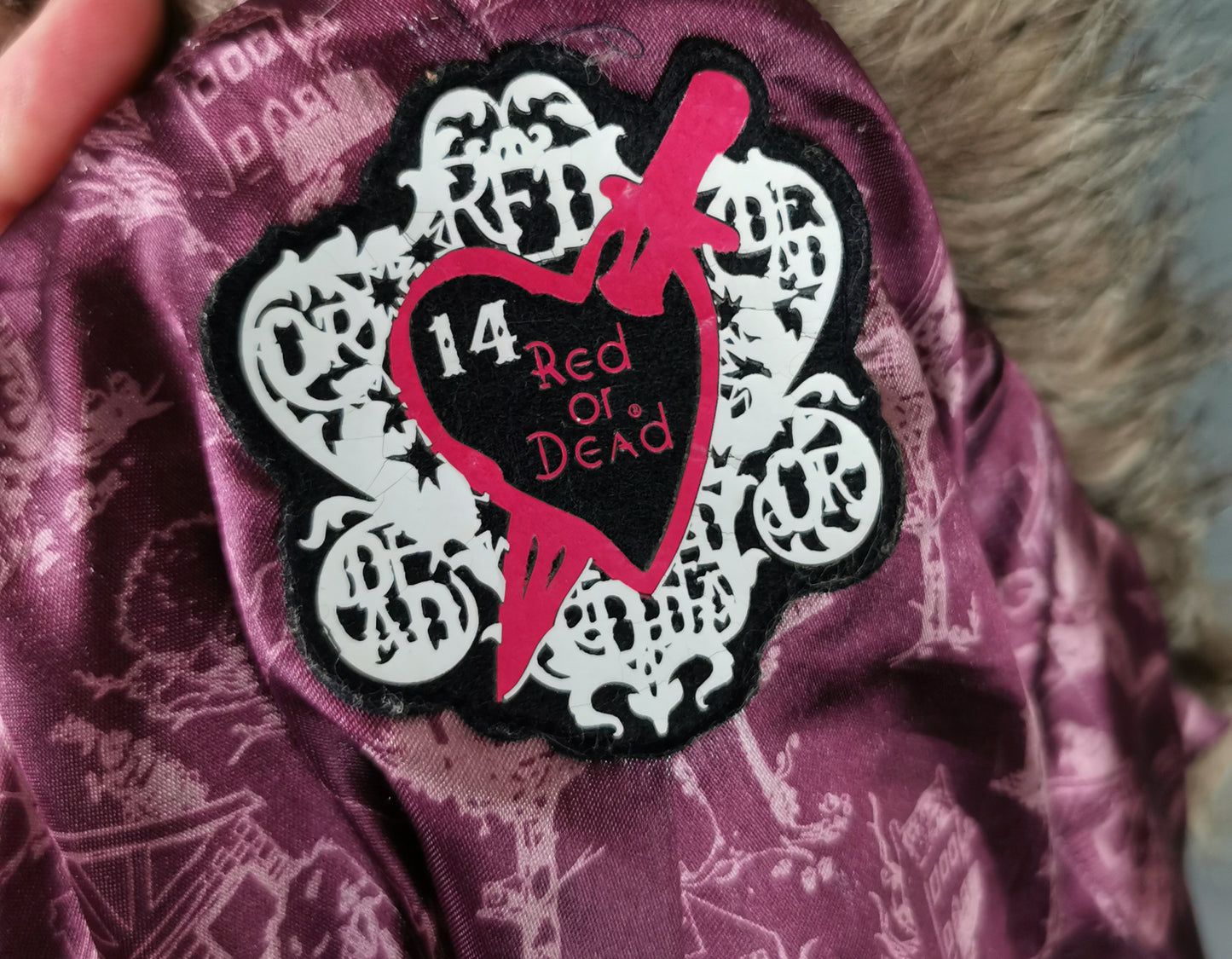 Vintage Faux fur Jacket, coat, Red or Dead