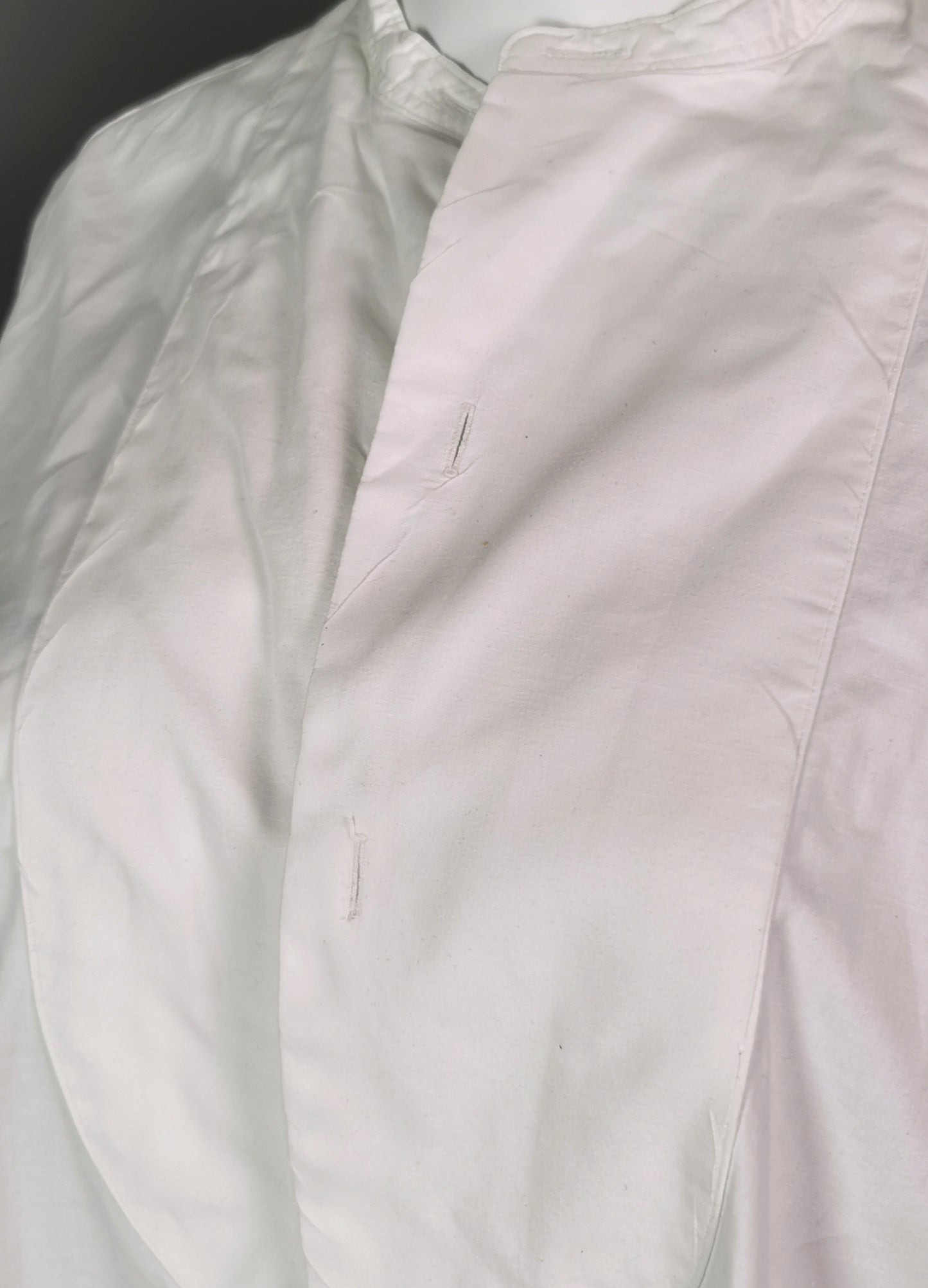 Vintage mens formal dress shirt, bib, C1940s Forsythe