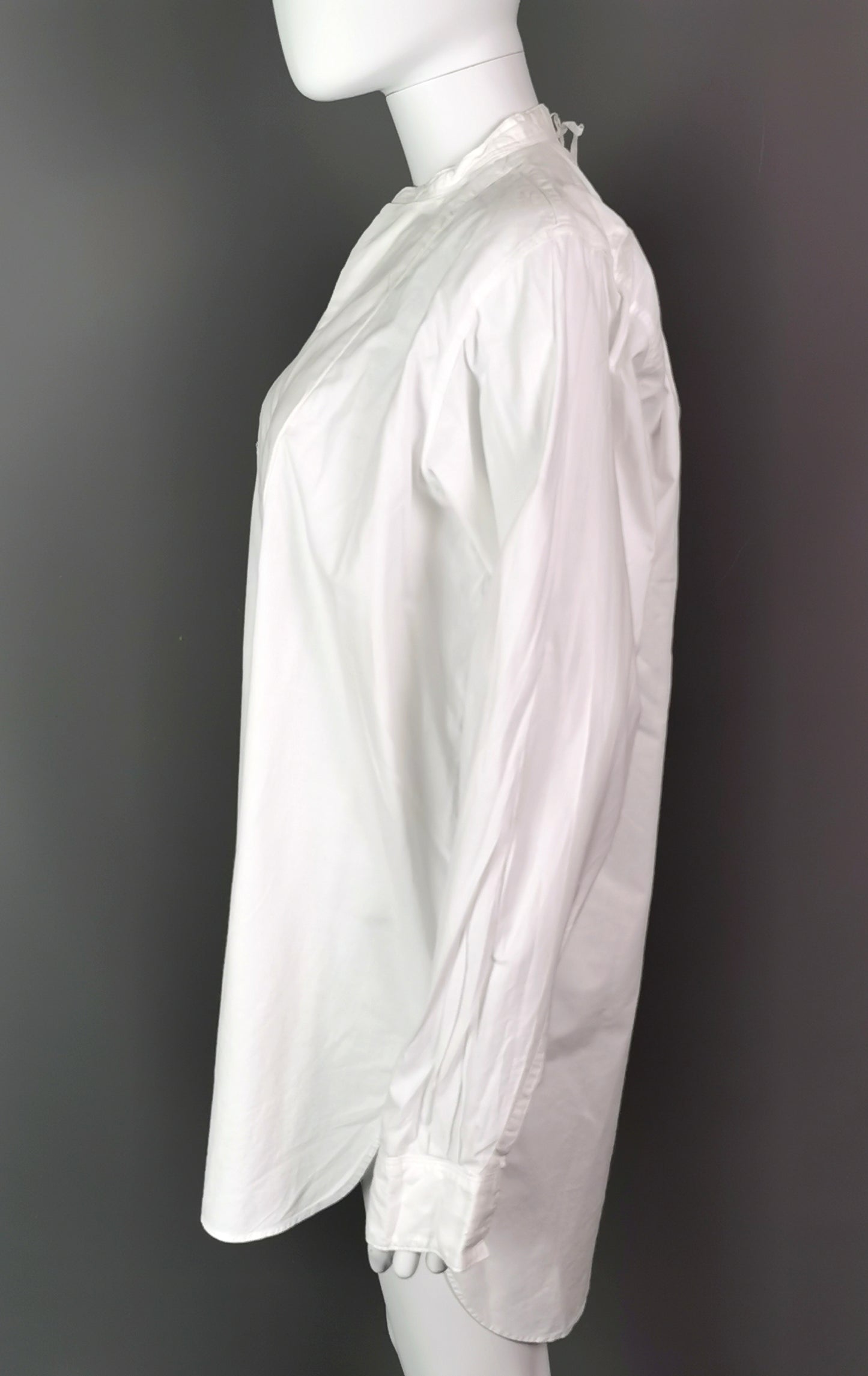 Vintage mens formal dress shirt, bib, C1940s Forsythe