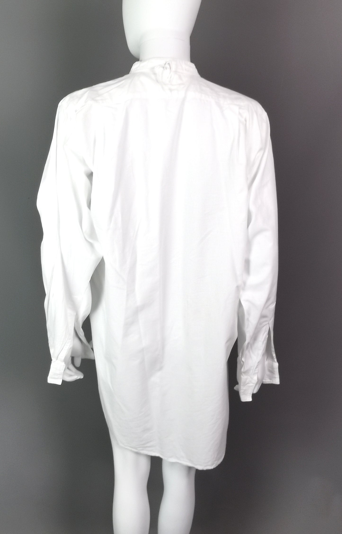 Vintage mens formal dress shirt, bib, C1940s Forsythe