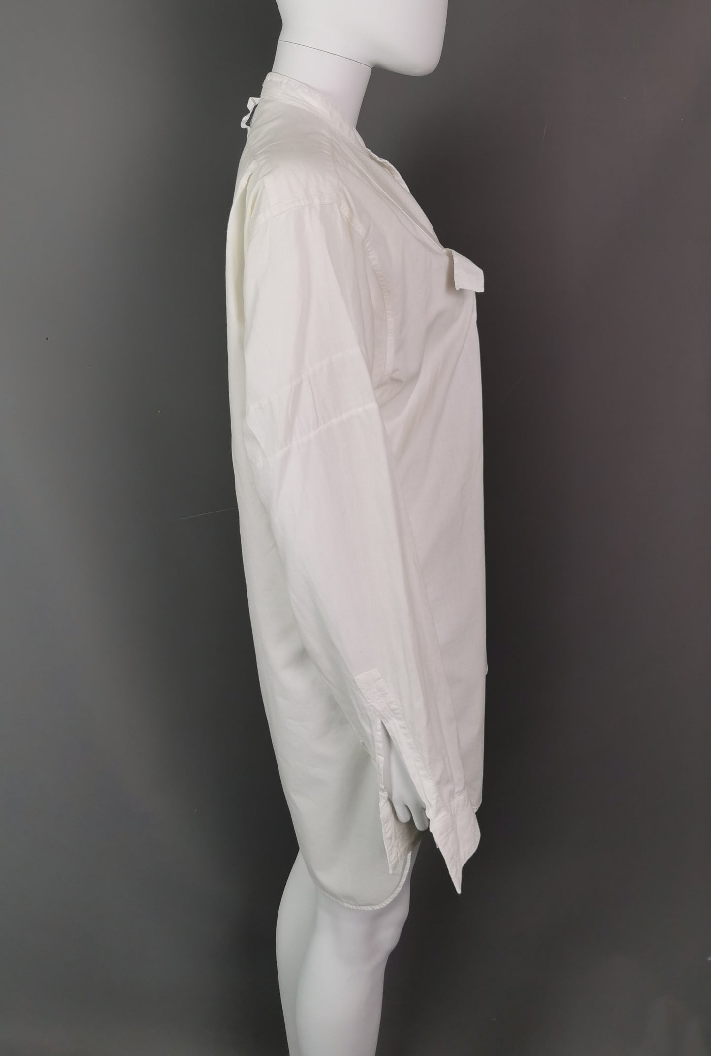 Vintage mens formal dress shirt, waffle cloth bib, C1960s Martus