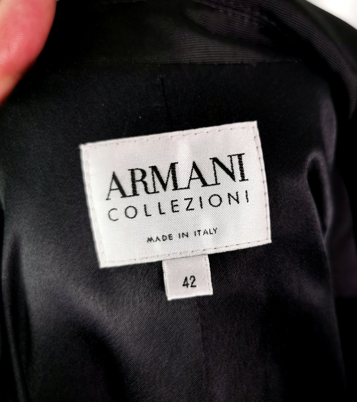 Vintage Armani Collezioni black peplum blazer
