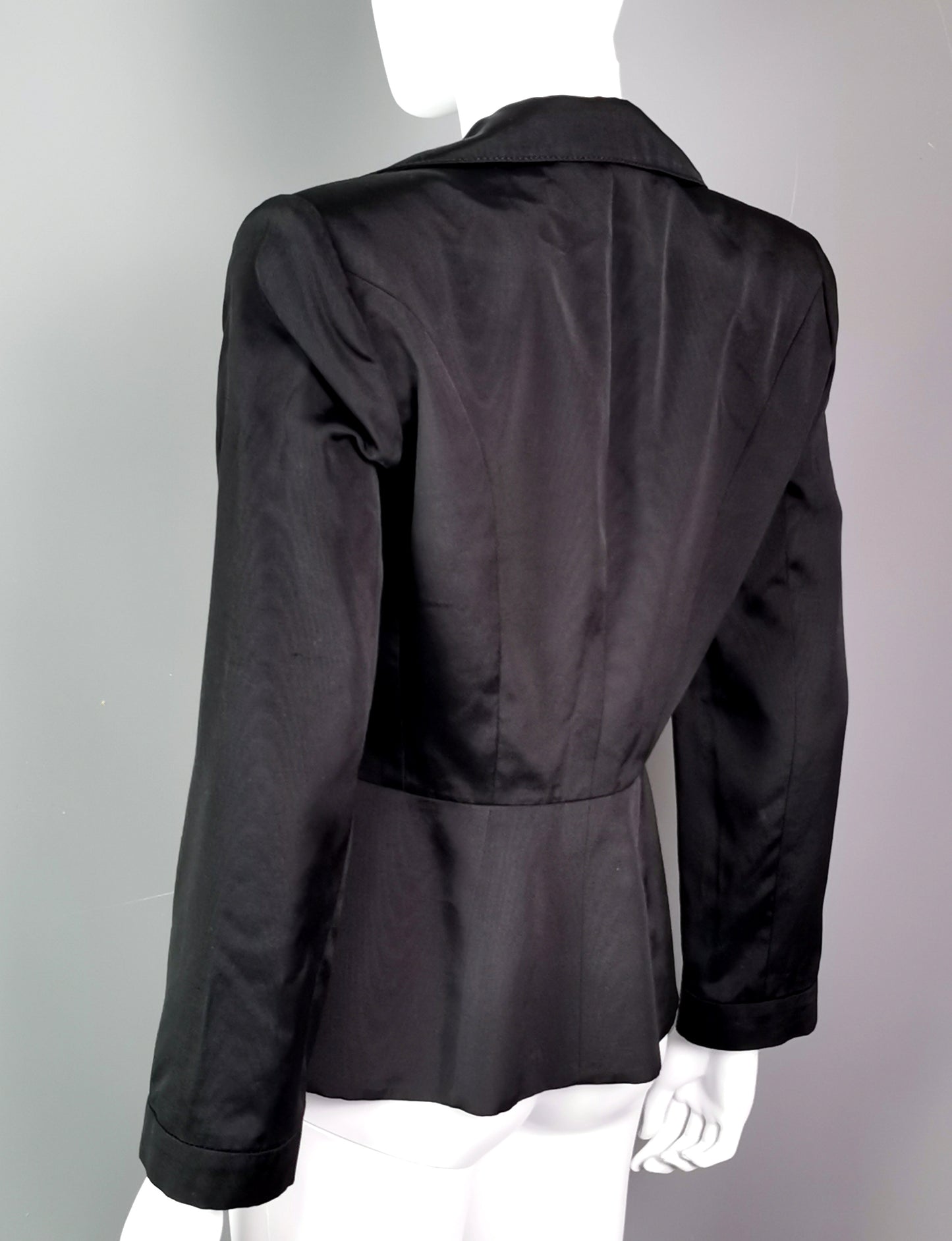 Vintage Armani Collezioni black peplum blazer