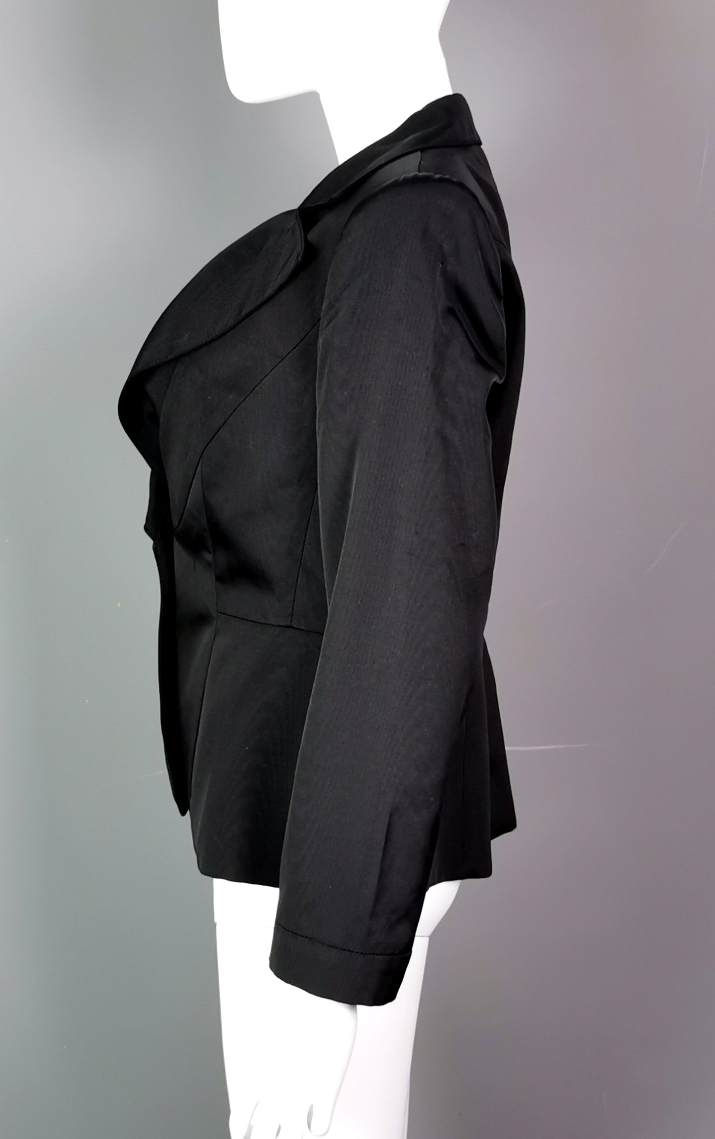 Vintage Armani Collezioni black peplum blazer