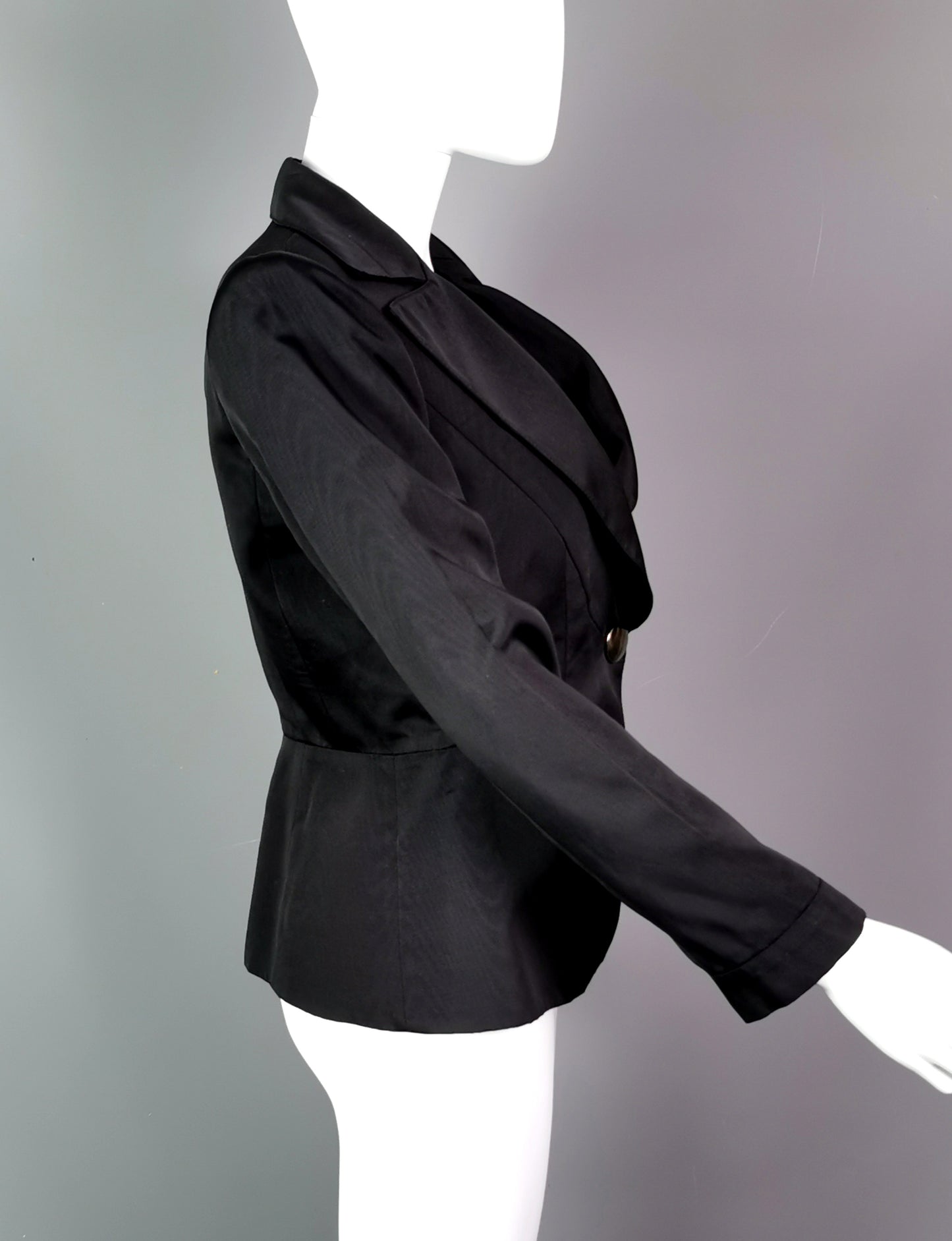 Vintage Armani Collezioni black peplum blazer