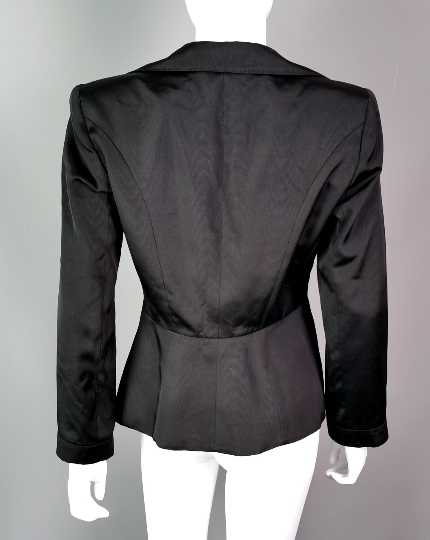 Vintage Armani Collezioni black peplum blazer
