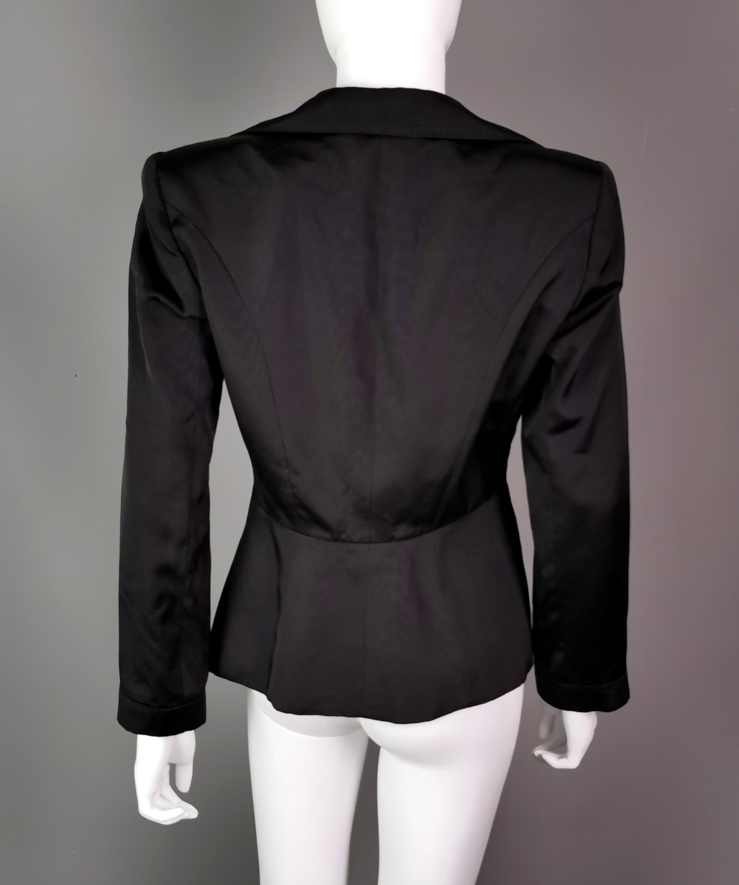 Vintage Armani Collezioni black peplum blazer