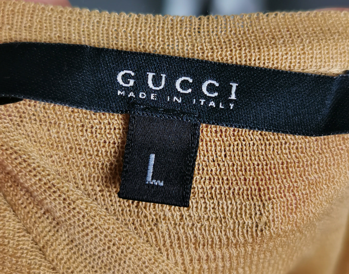 Gucci ladies mustard yellow tank top, cami, vest, Silk blend