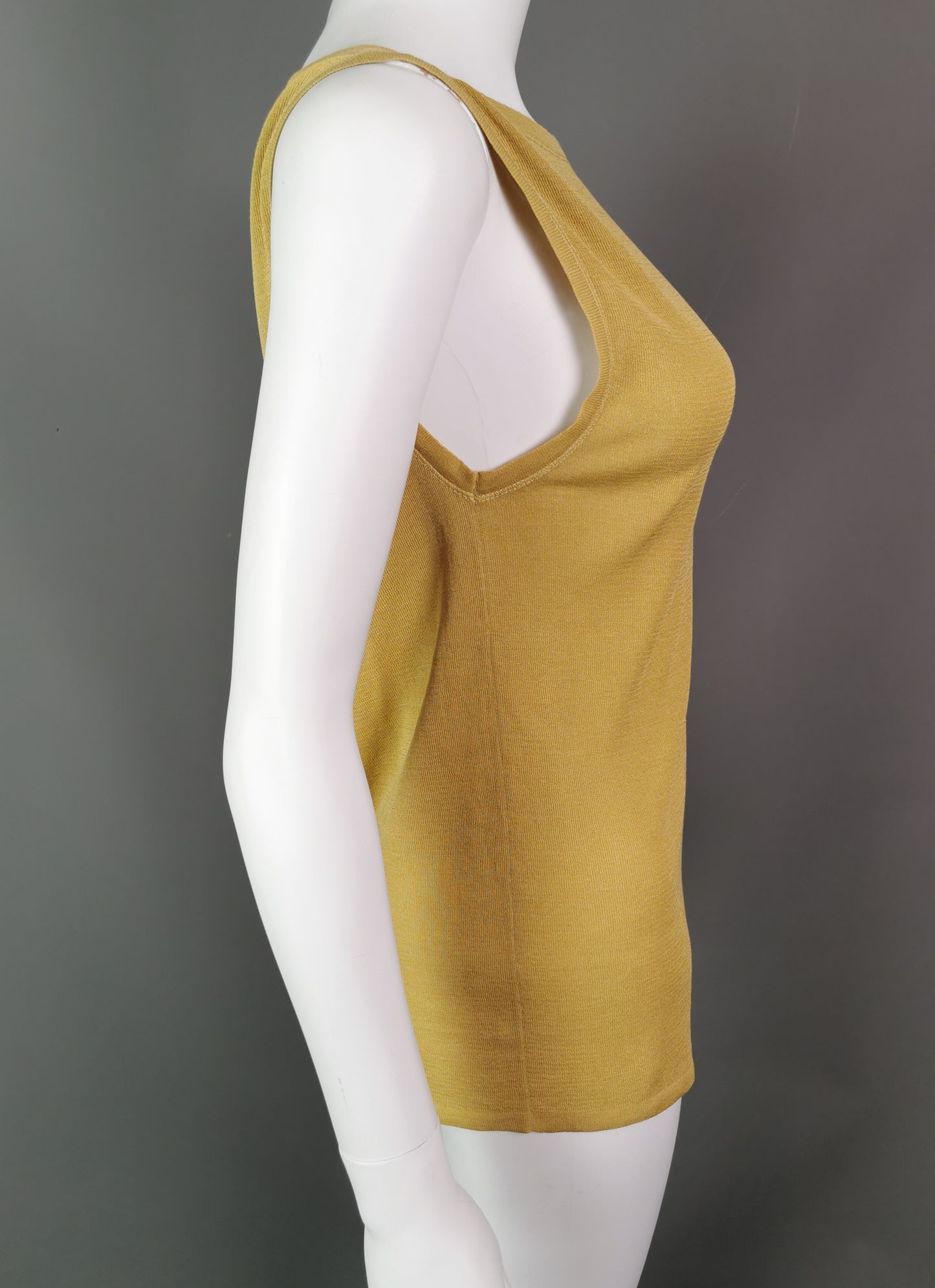 Gucci ladies mustard yellow tank top, cami, vest, Silk blend