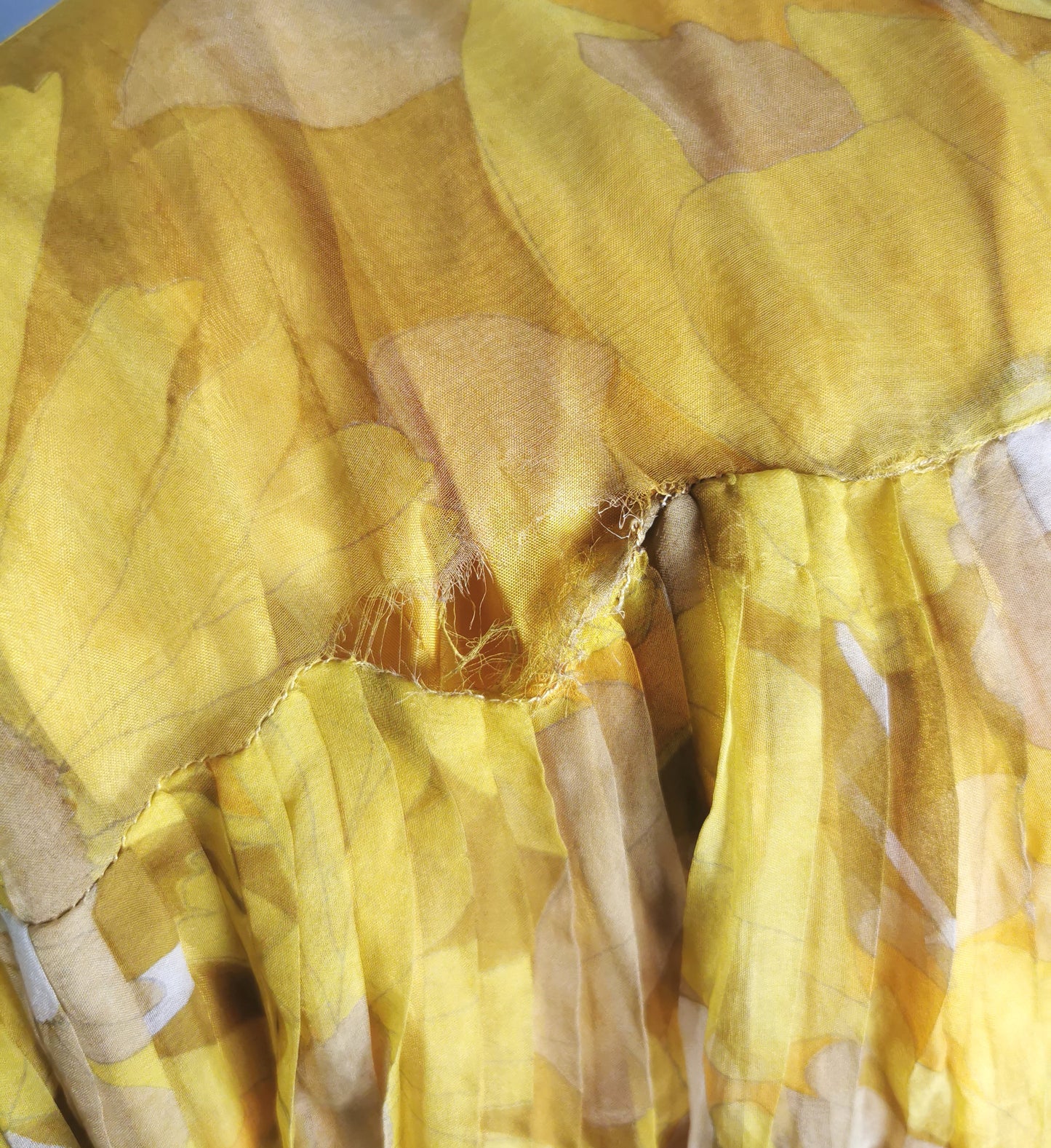 Vintage 1970s floral voile maxi dress, Boho, Artur Alain