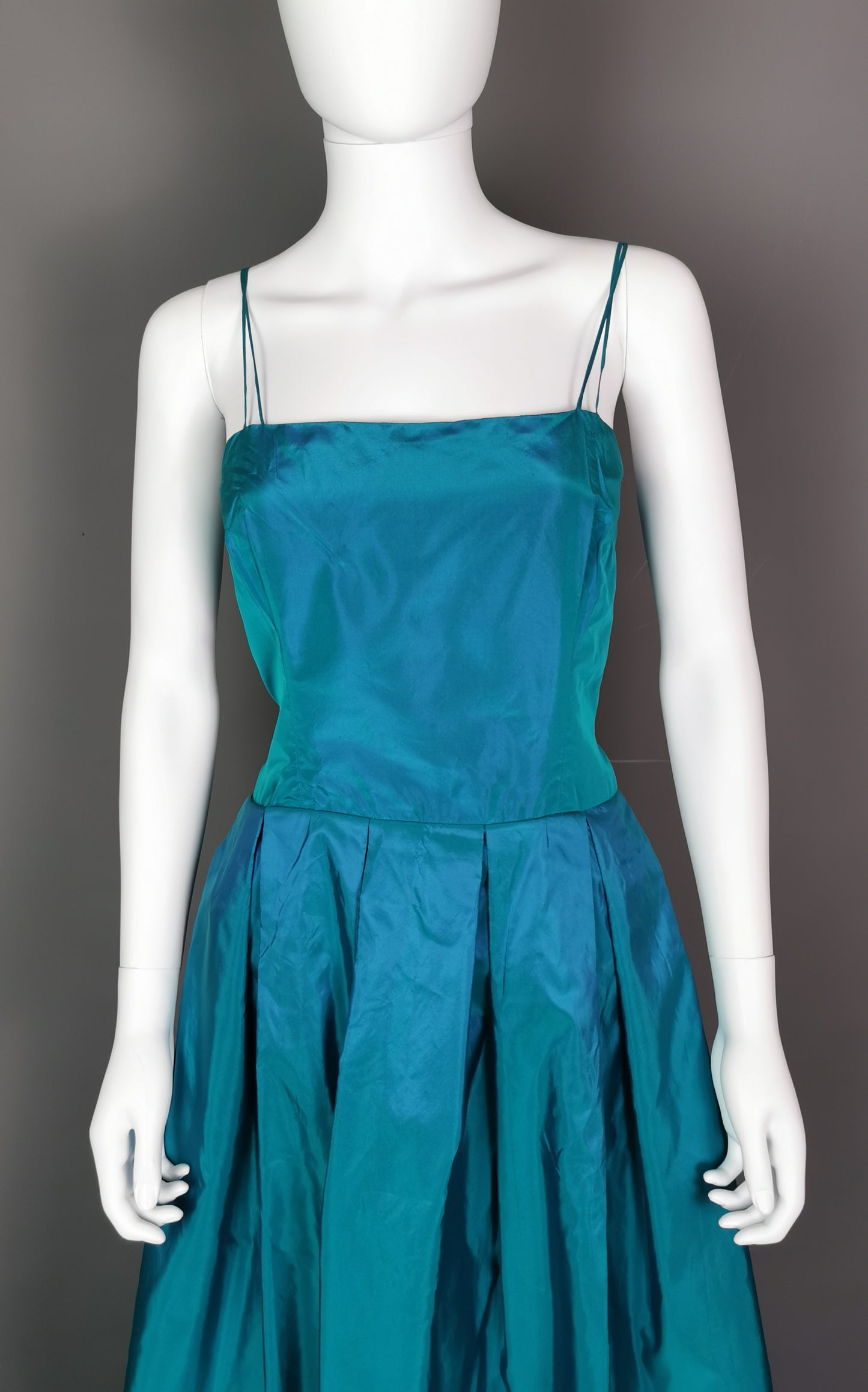 Vintage Hardy Amies couture two piece silk dress, Evening gown, Jacket