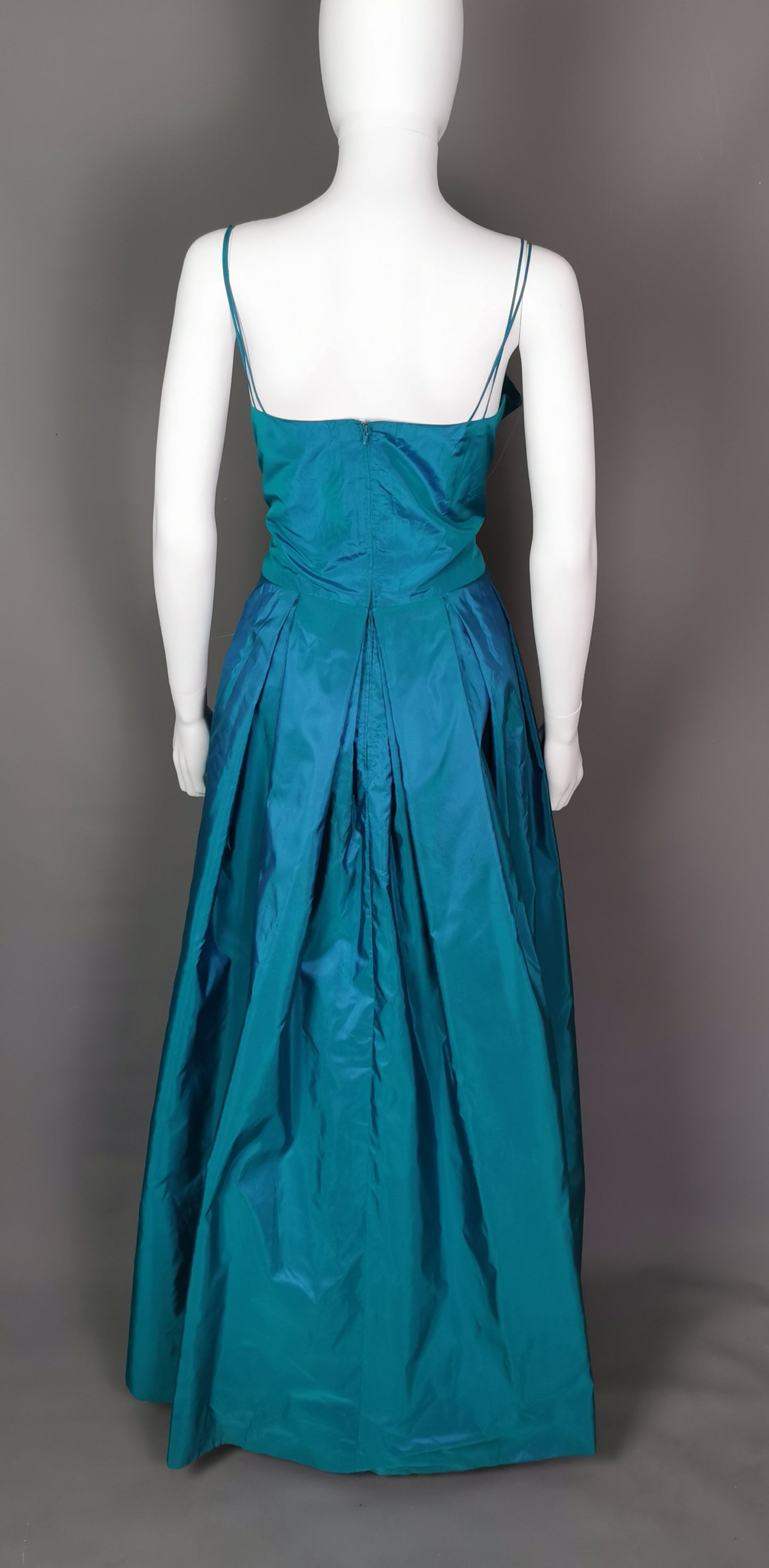Vintage Hardy Amies couture two piece silk dress, Evening gown, Jacket