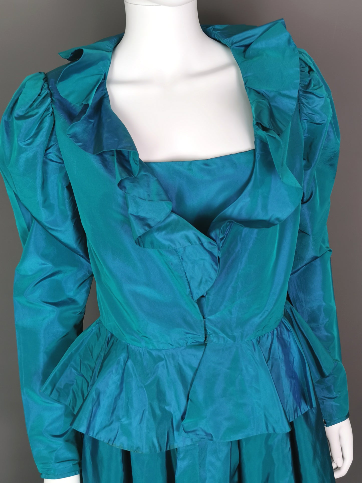 Vintage Hardy Amies couture two piece silk dress, Evening gown, Jacket
