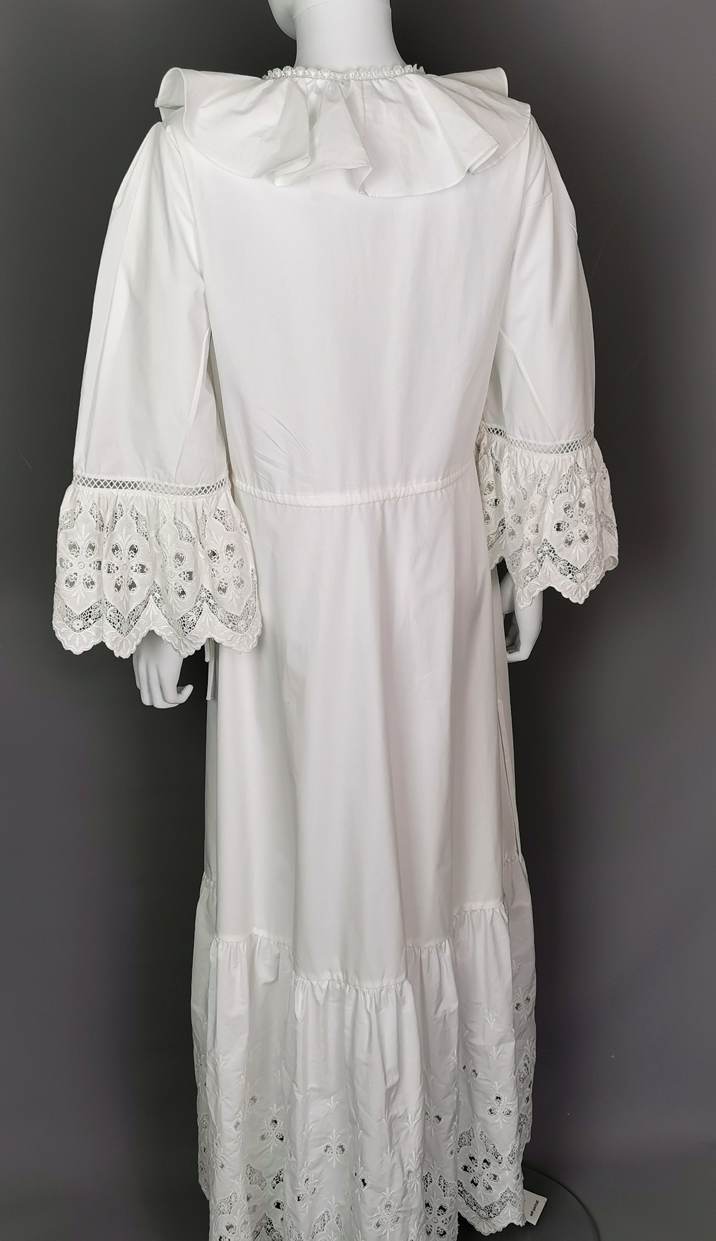 Self Portrait cotton maxi dress, Boho, Broderie Anglaise