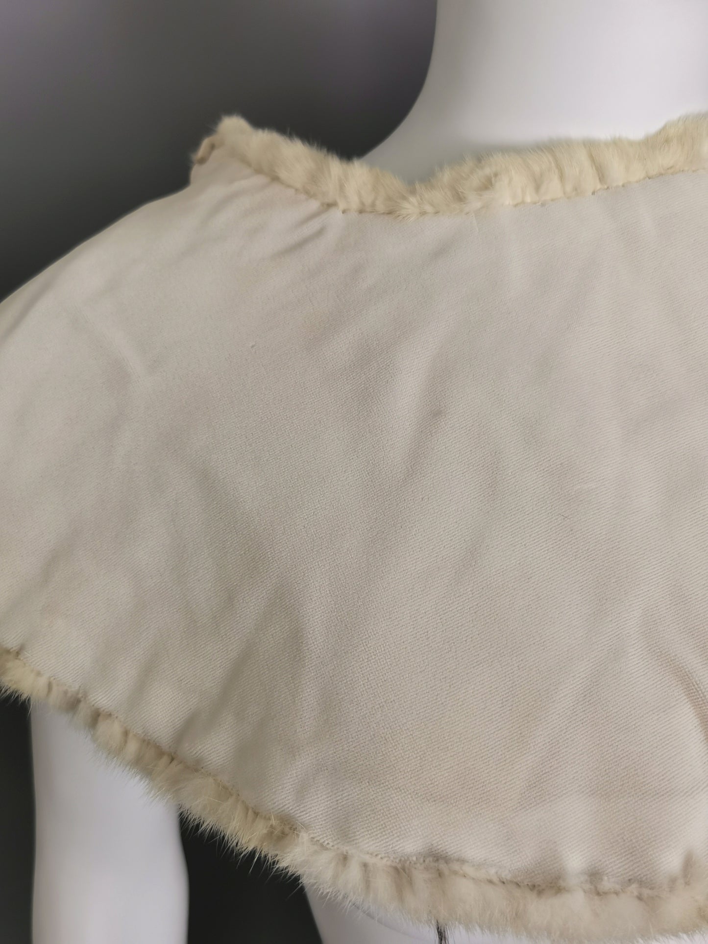 Antique Victorian ermine fur capelet, cape