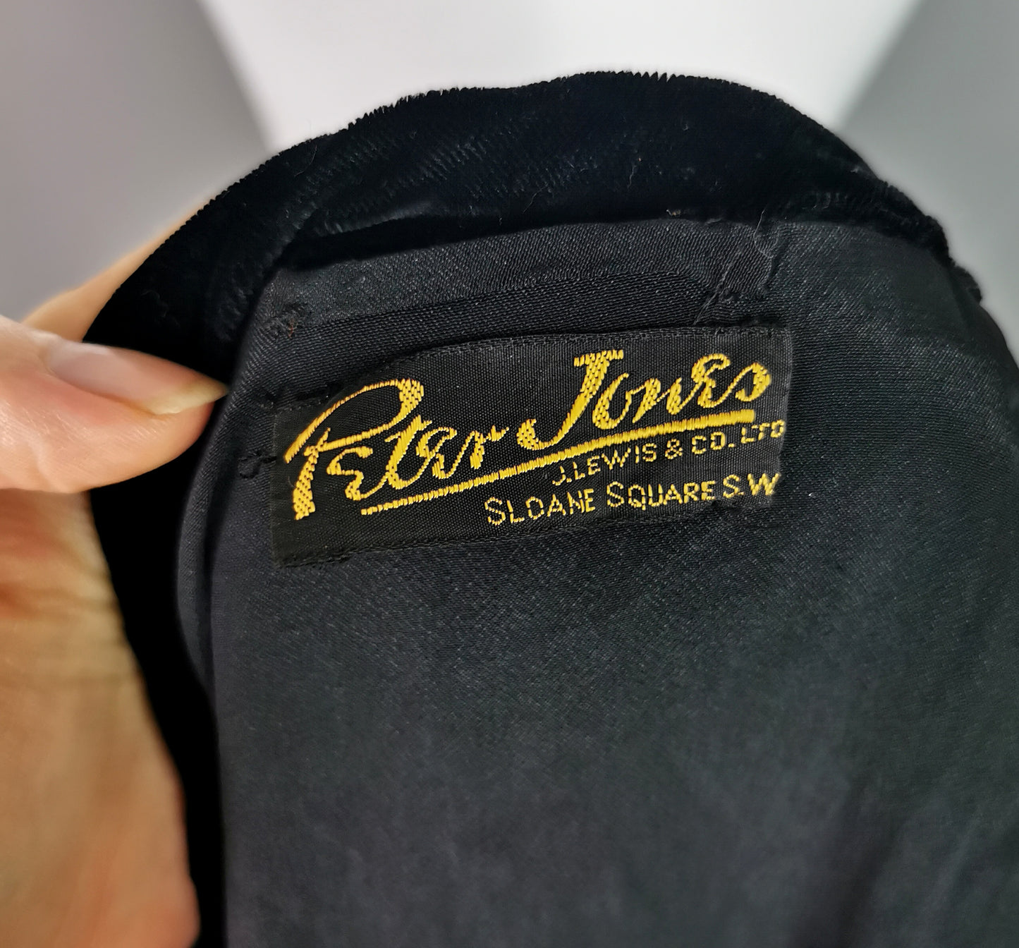 Vintage Art Deco Black velvet opera coat, jacket