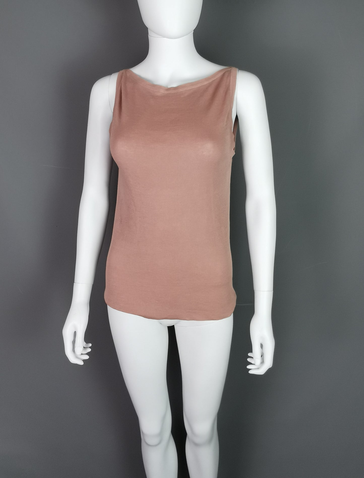 Gucci ladies dusky pink tank top, cami, vest, Silk blend