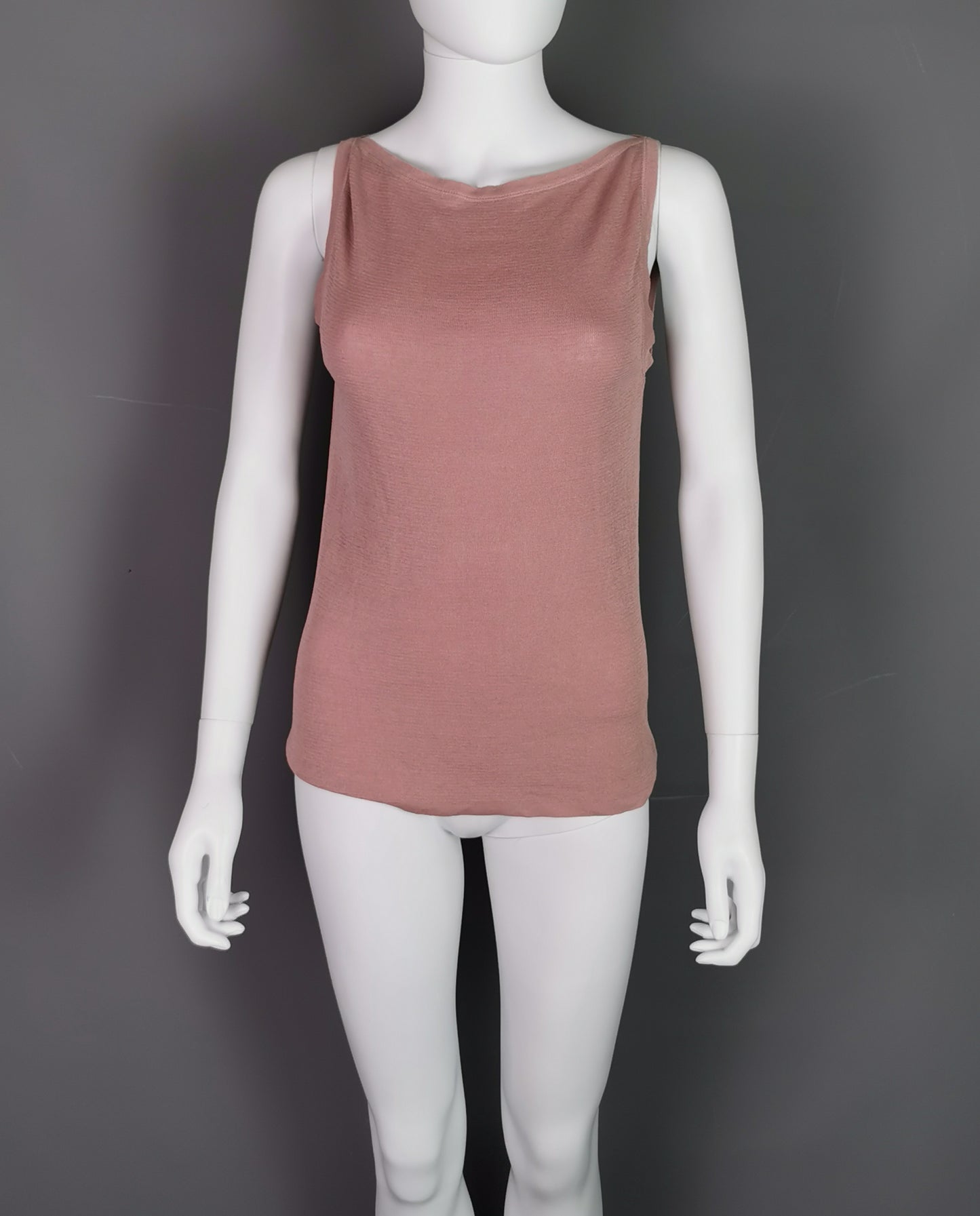Gucci ladies dusky pink tank top, cami, vest, Silk blend