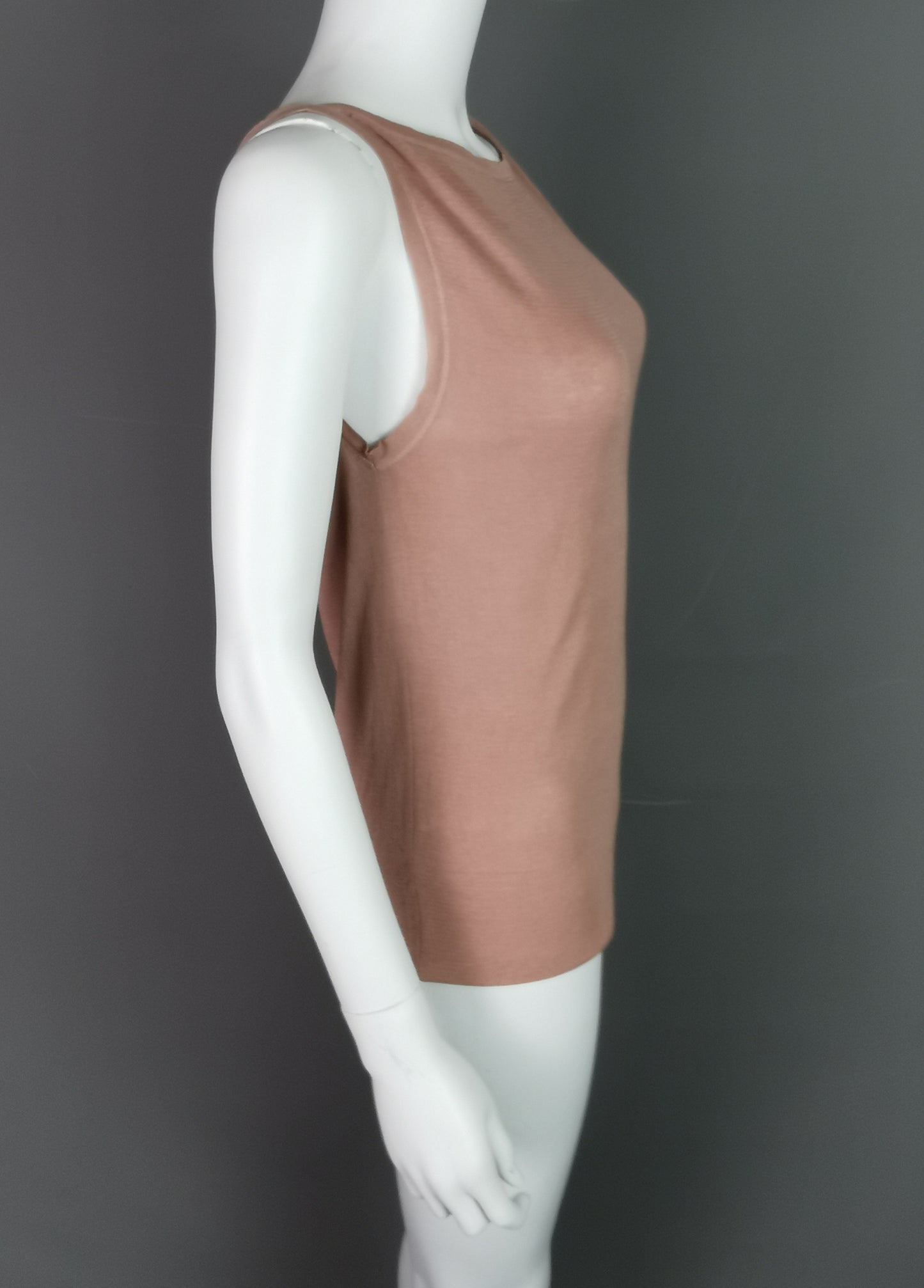 Gucci ladies dusky pink tank top, cami, vest, Silk blend