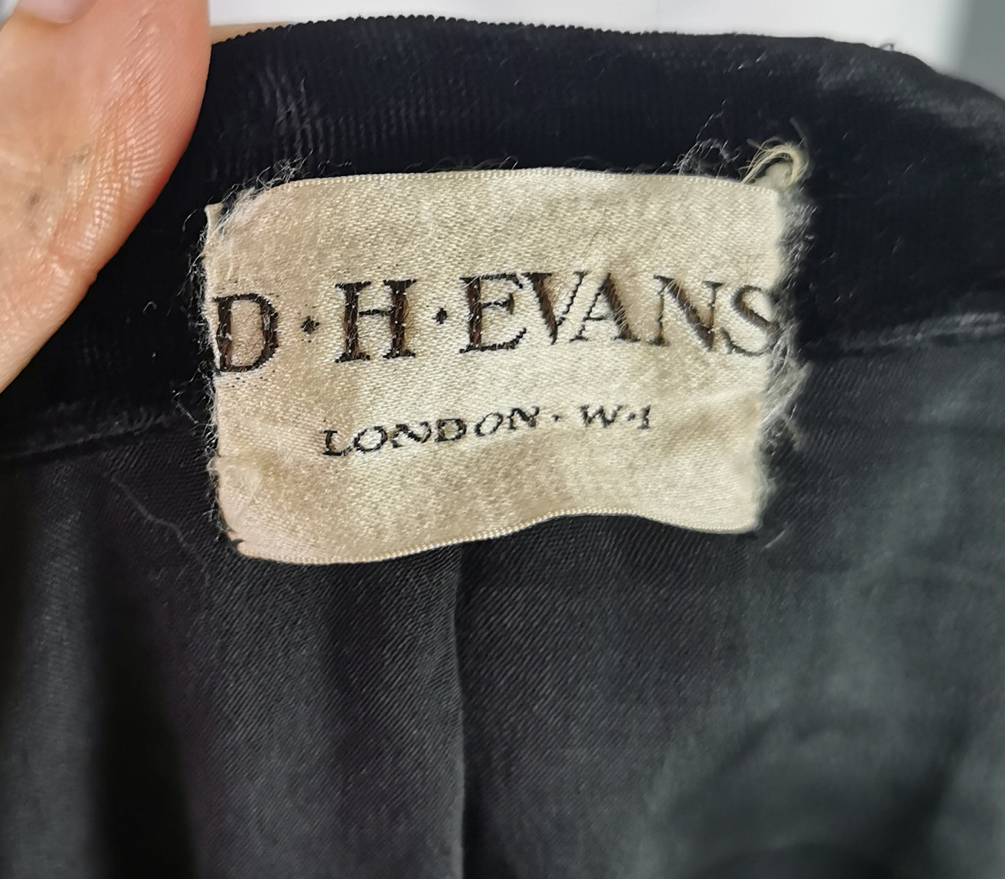 Vintage Art Deco black velvet opera coat, jacket