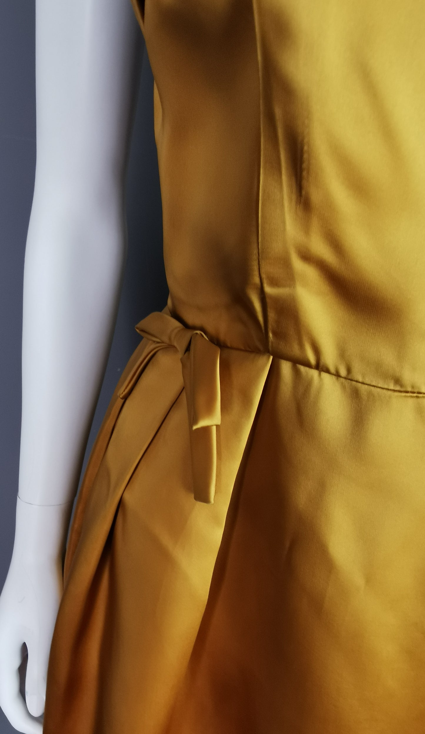 Vintage Copper satin cocktail dress, c1960s Kitty Copeland