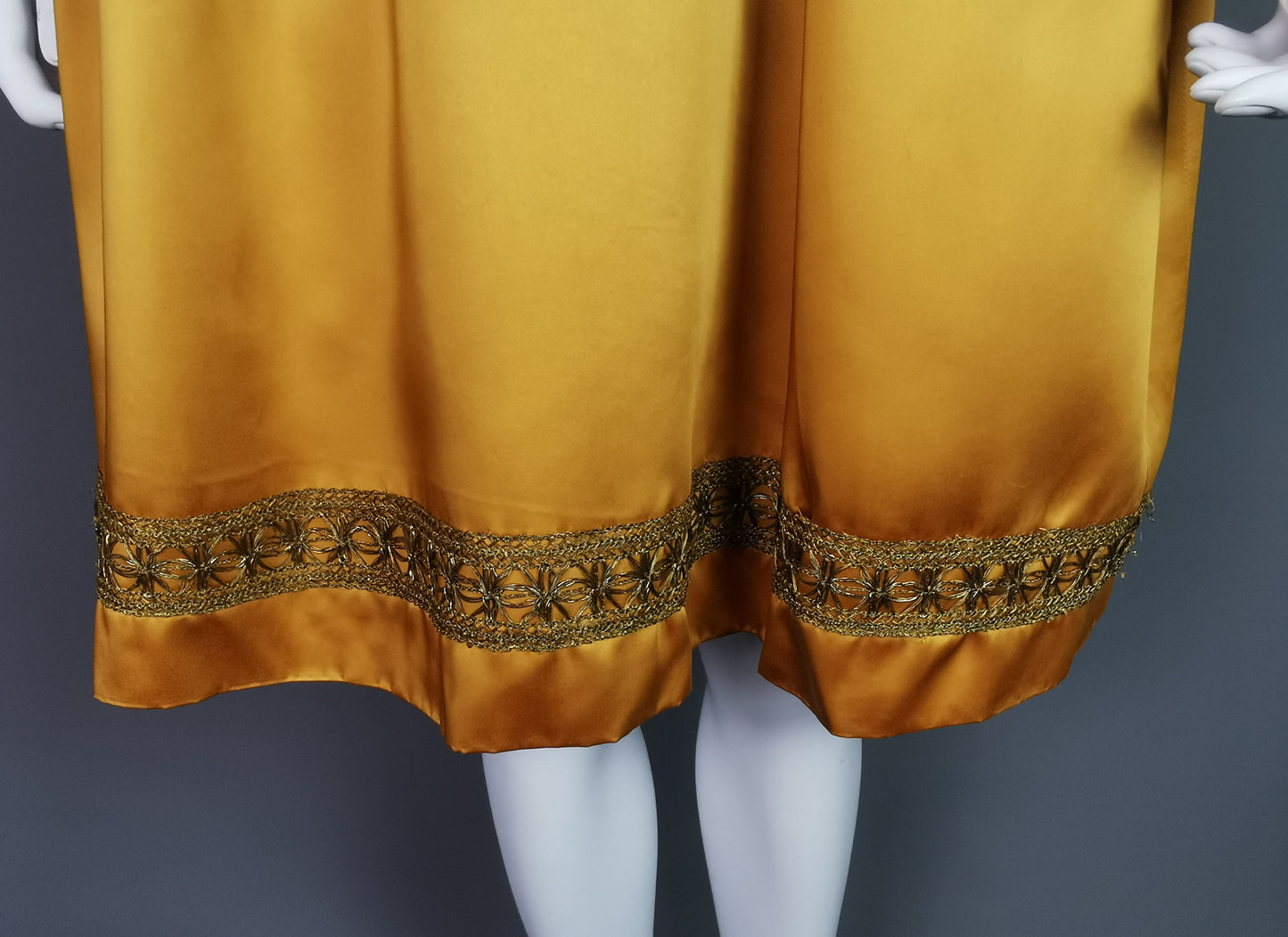 Vintage Copper satin cocktail dress, c1960s Kitty Copeland