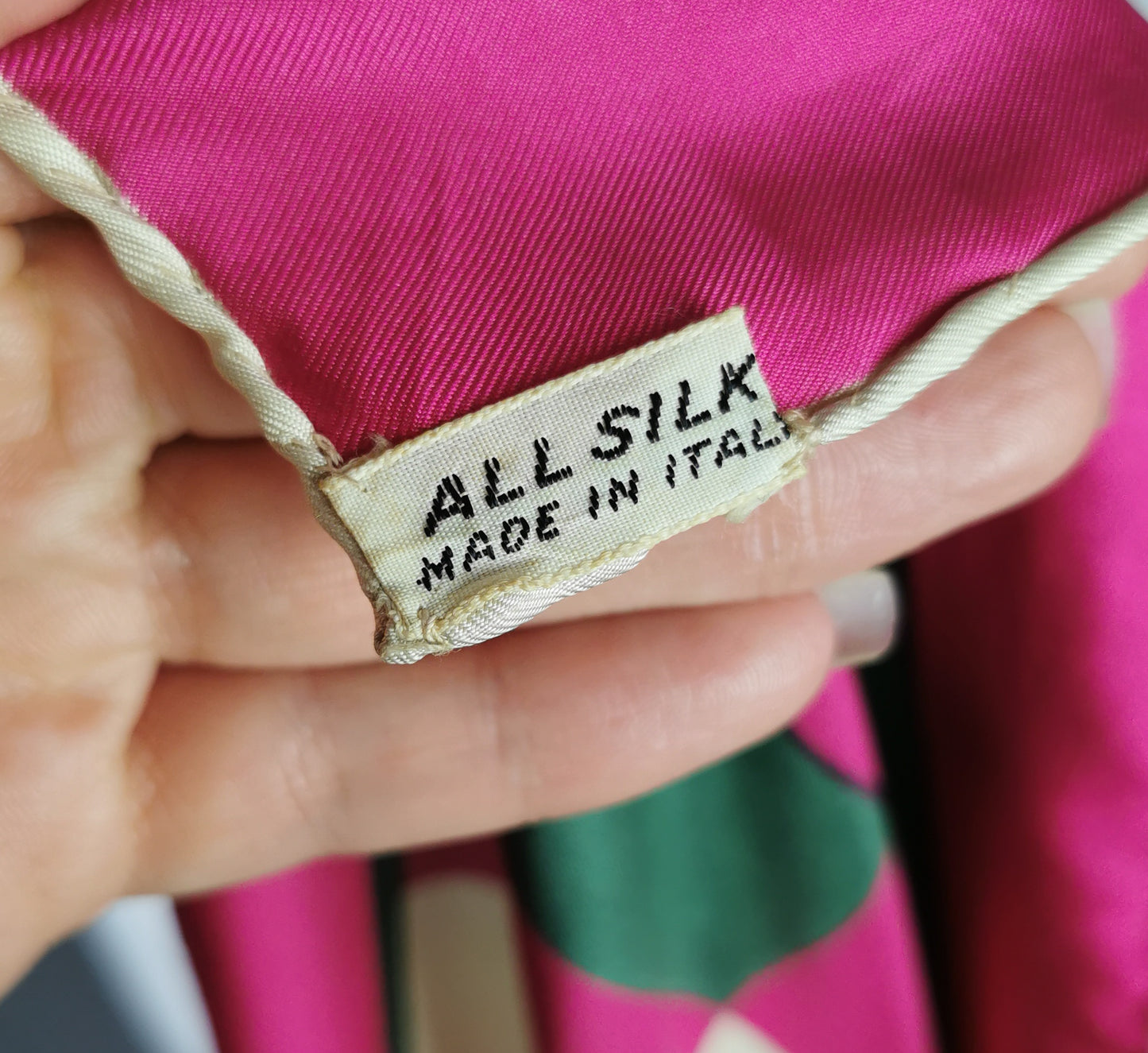 Vintage Jaeger silk scarf, Abstract pattern