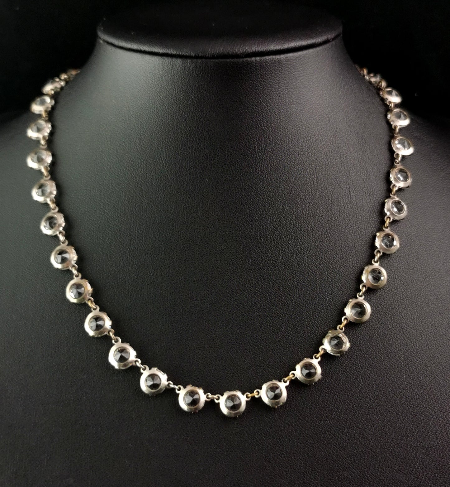 Vintage Art Deco paste riviere necklace
