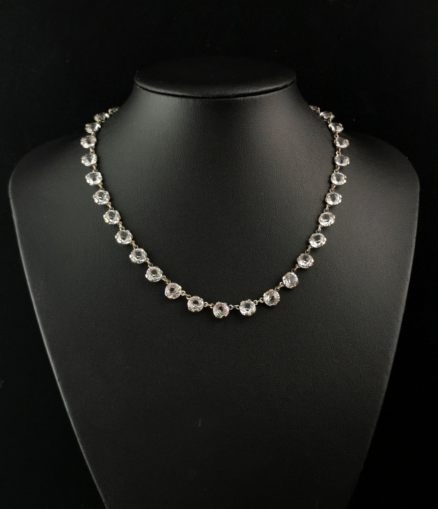 Vintage Art Deco paste riviere necklace