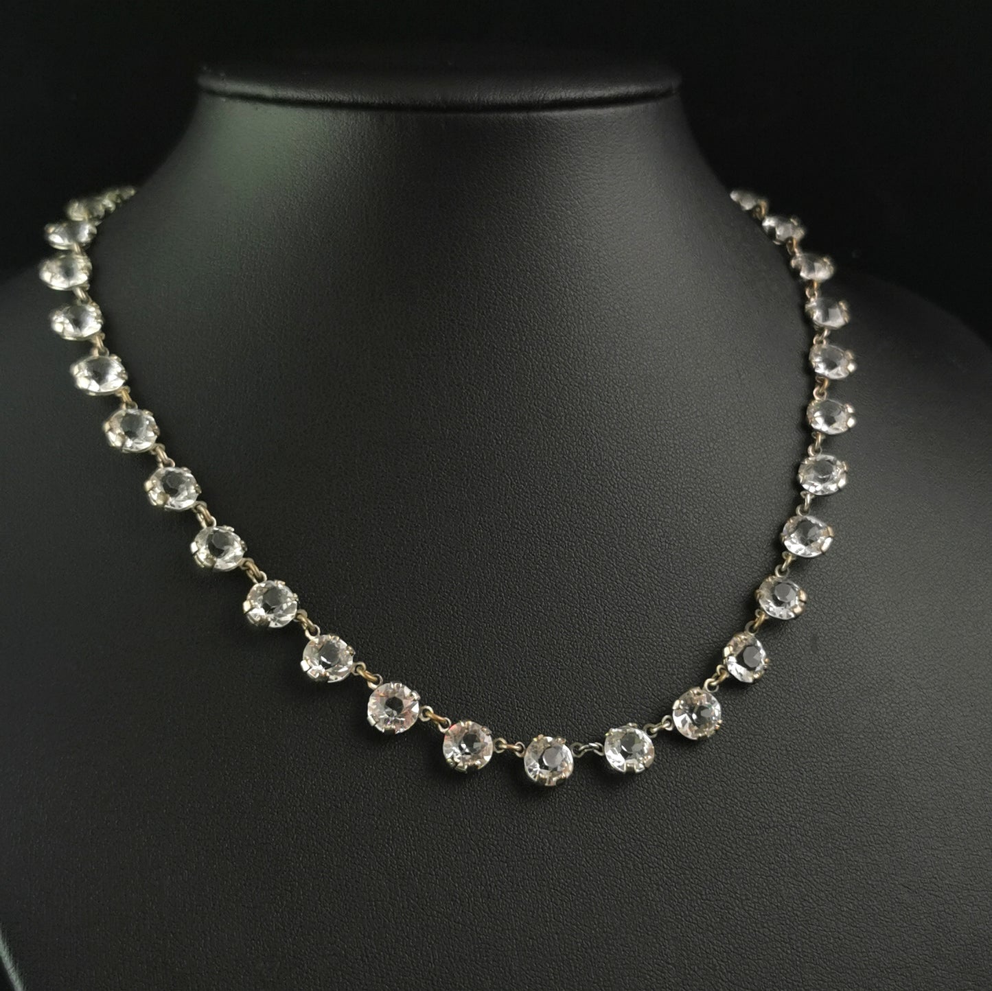 Vintage Art Deco paste riviere necklace