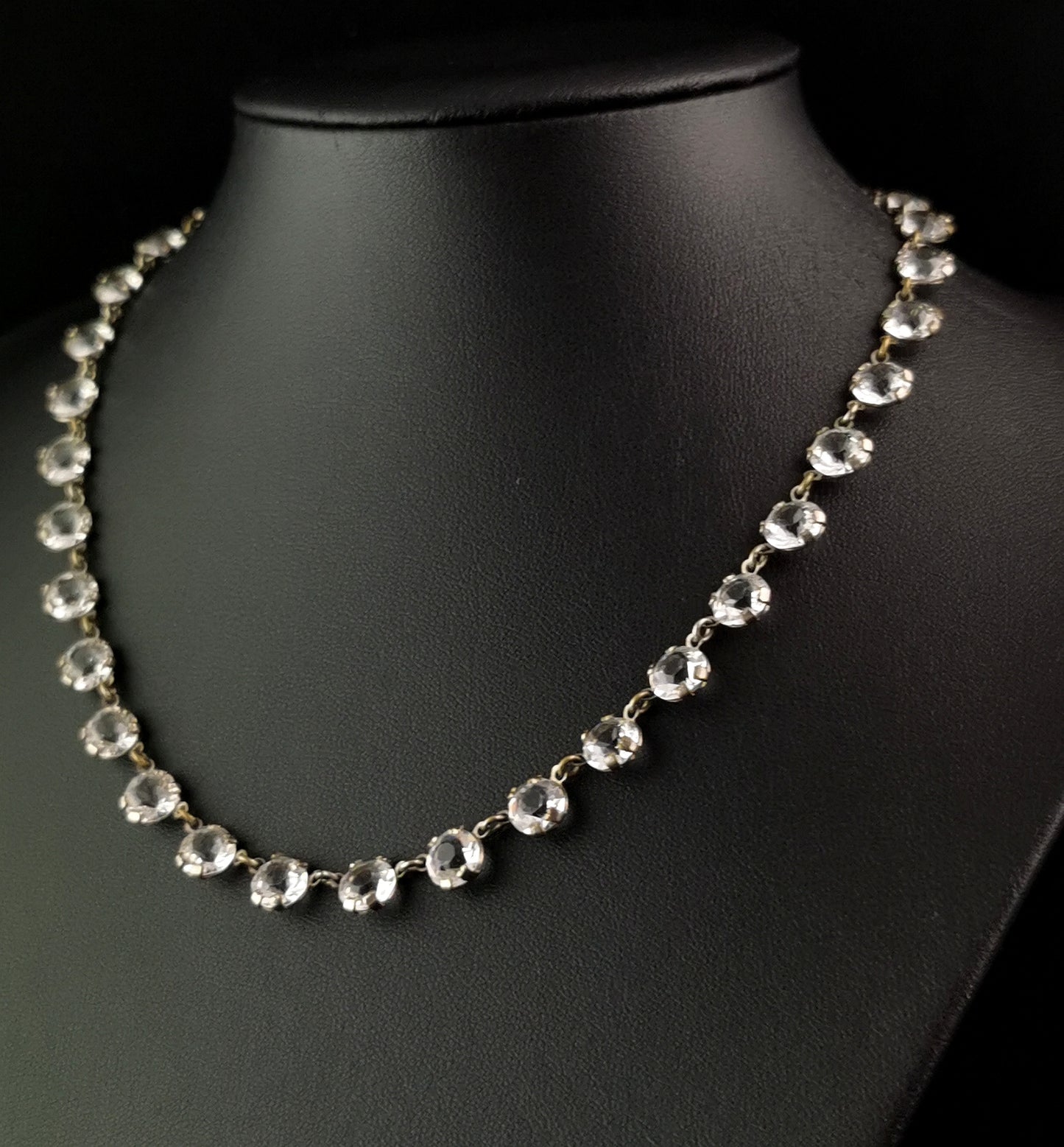 Vintage Art Deco paste riviere necklace