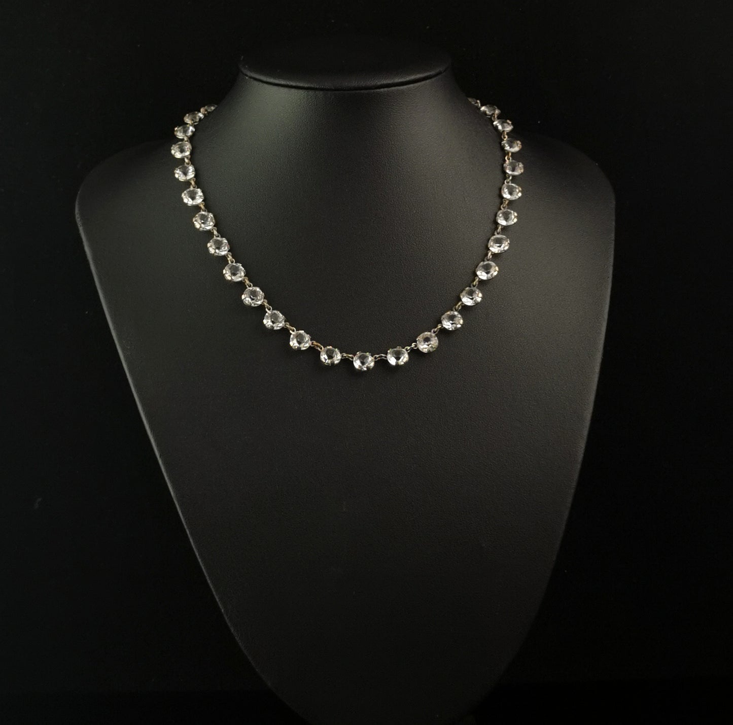 Vintage Art Deco paste riviere necklace